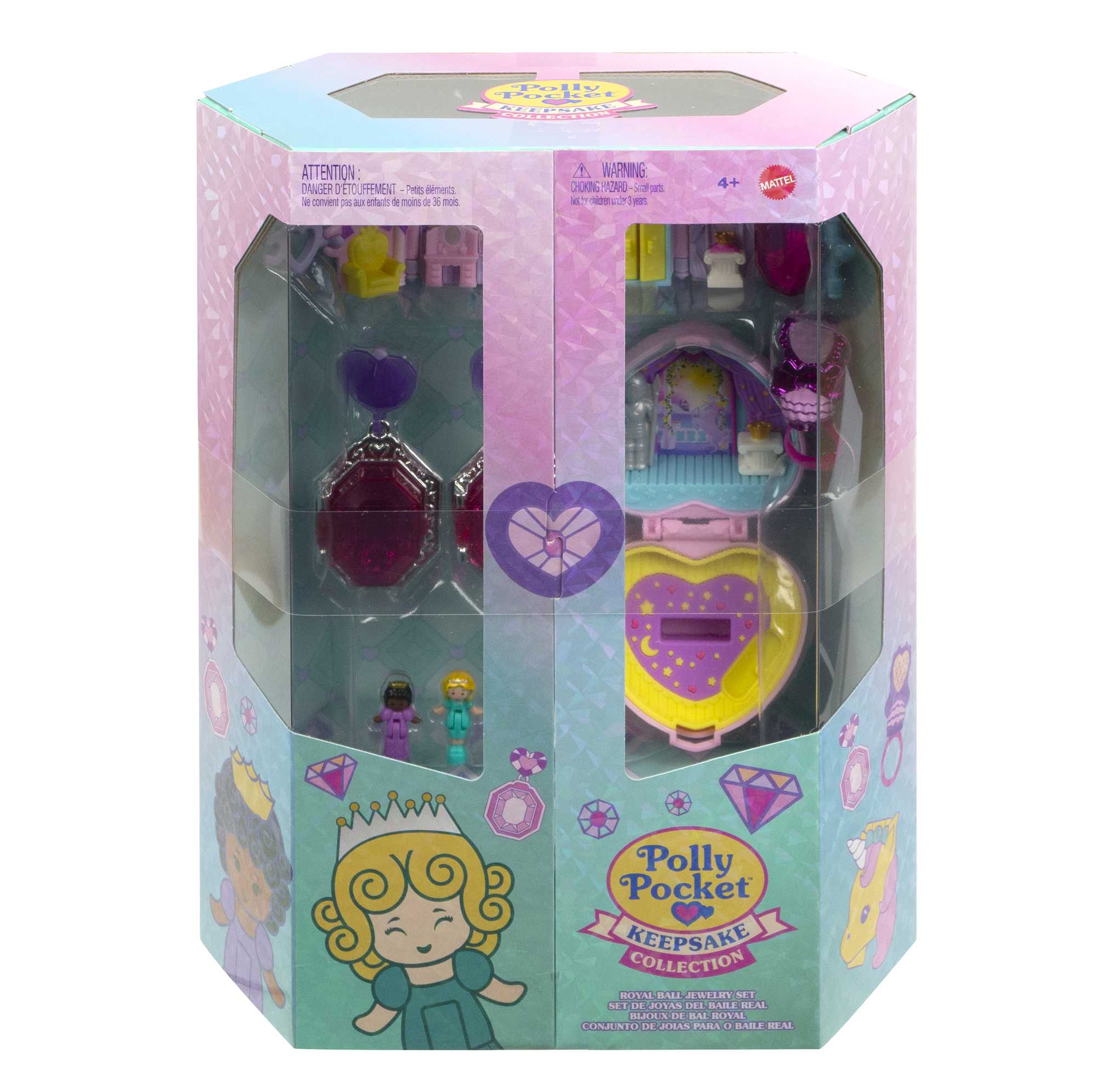 Polly Pocket Keepsake Collection Royal Ball Jewelry Set,  Special Box, 4 & Up