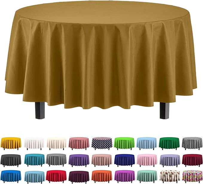 Premium Round Gold Table Cover