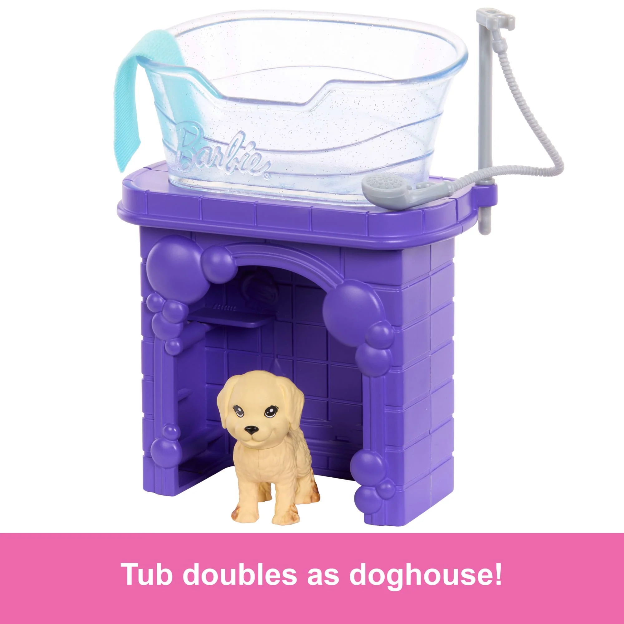 Barbie World Paw Spa Playset With Wash And Groom Stations, 3 Pets, & Styling.Accessories