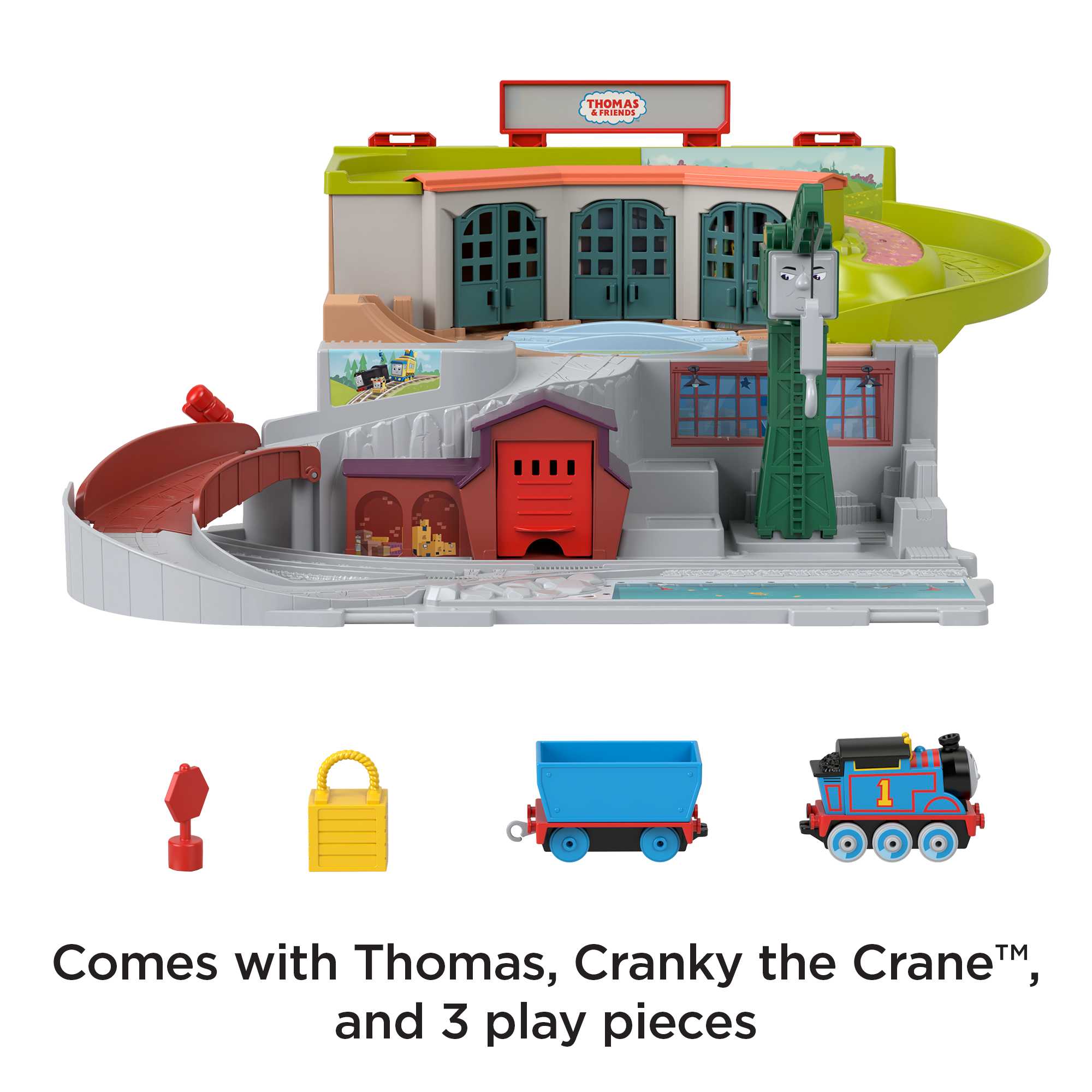 Thomas & Friends Sodor Take-Along Train Set, Portable Track Playset