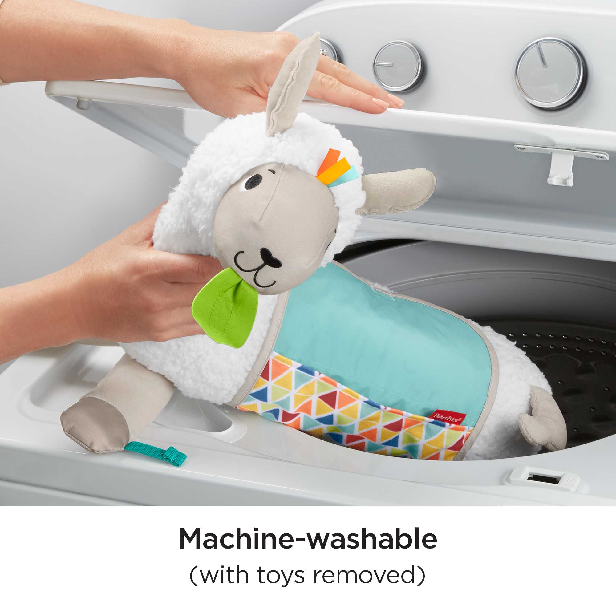 Fisher-Price Grow-With-Me Tummy Time Llama, Plush Infant Support Wedge