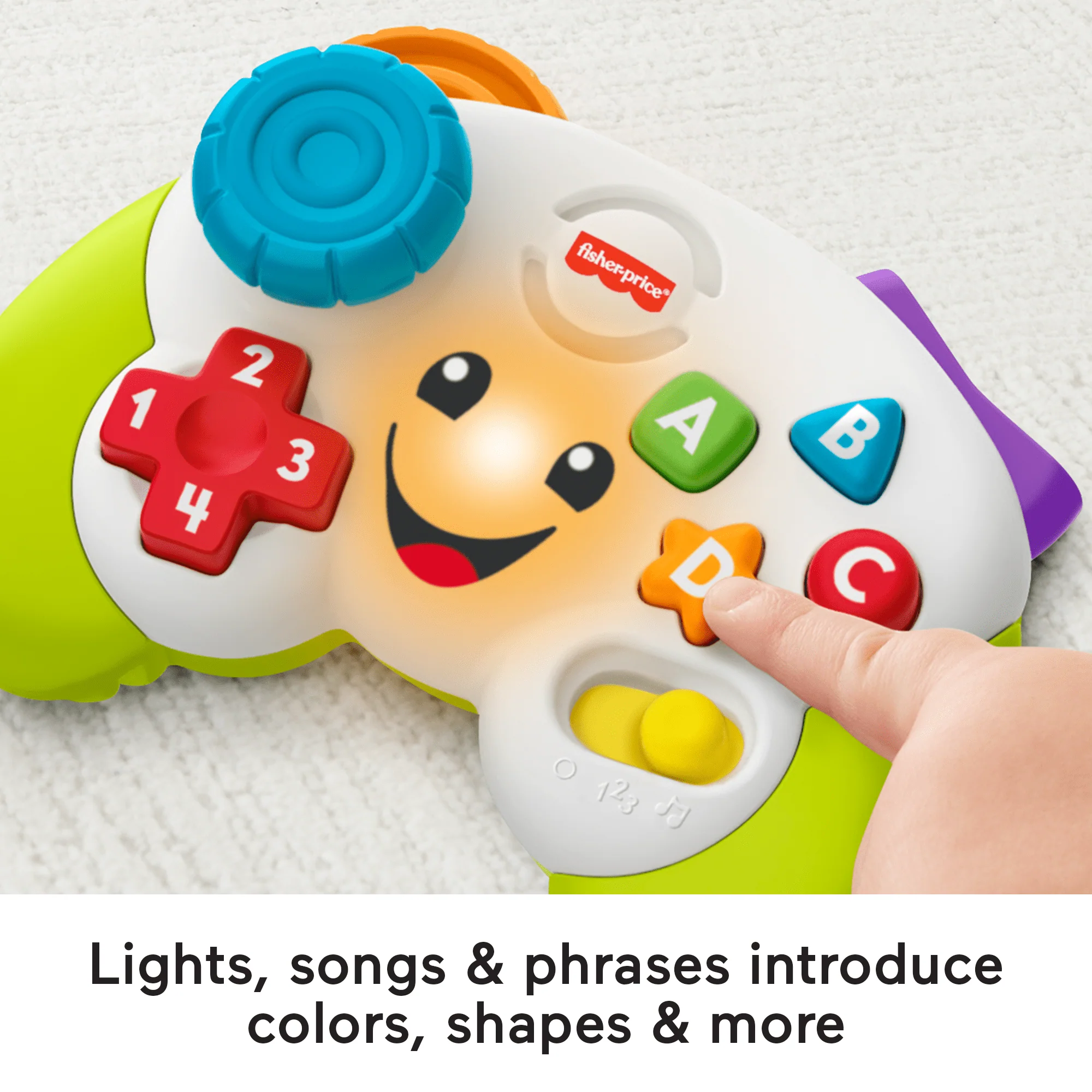 Fisher-Price Laugh & Learn Game & Learn Controller Musical Baby Toy With Lights, Multilanguage Version