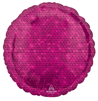 Anagram 18 inch Bright Pink Sequins Foil Balloon 1ct
