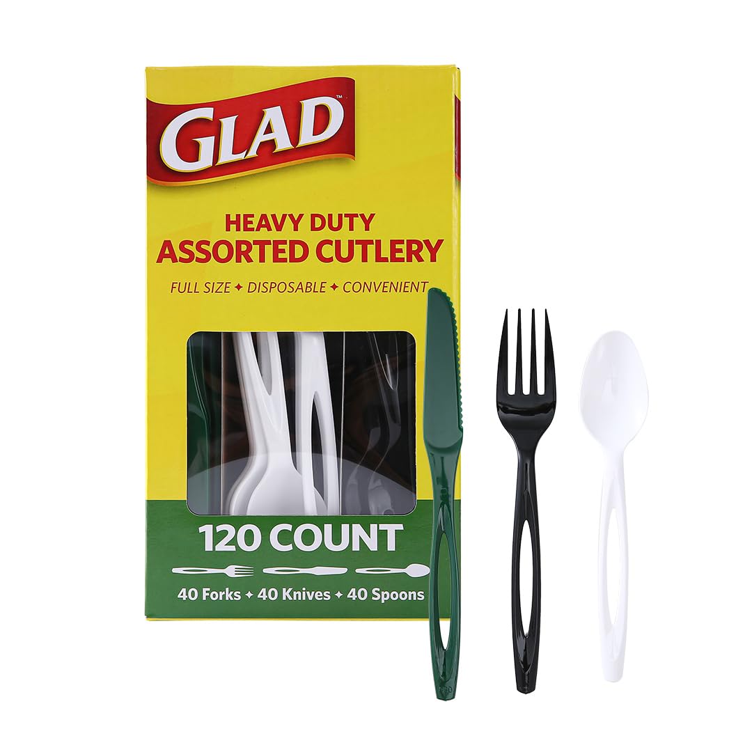 Glad, 240 Count (Pack of 1), Clear Assorted Cutlery