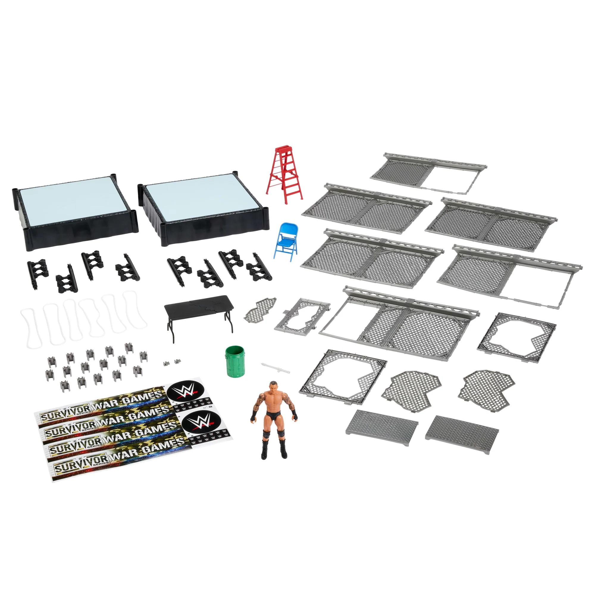 WWE Survivor War Games Playset With Randy Orton Action Figure, 2 Rings, Cage & 5 Accessories