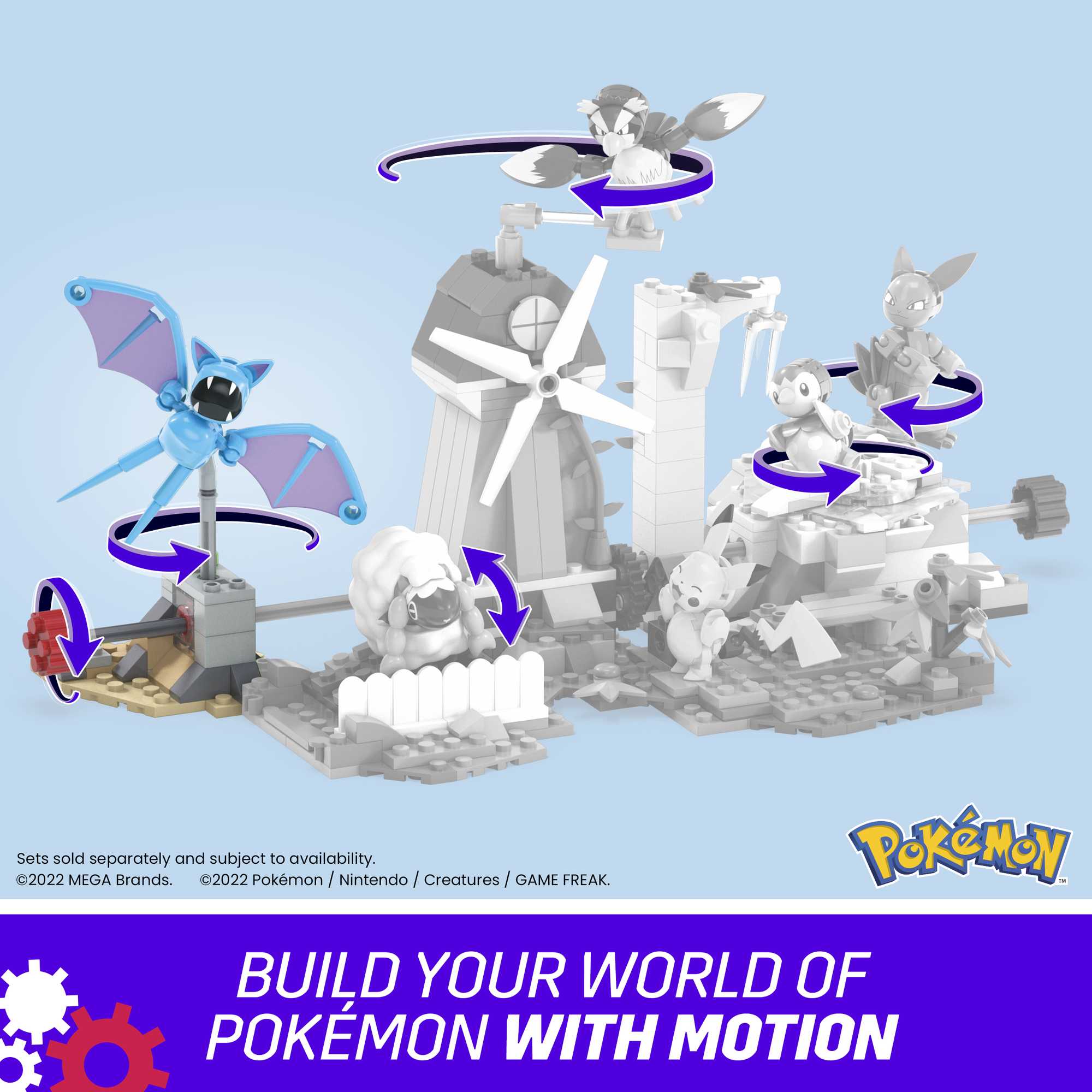 MEGA Pok��mon Building Toy Kit Zubat's Midnight Flight (61 Pieces) For Kids