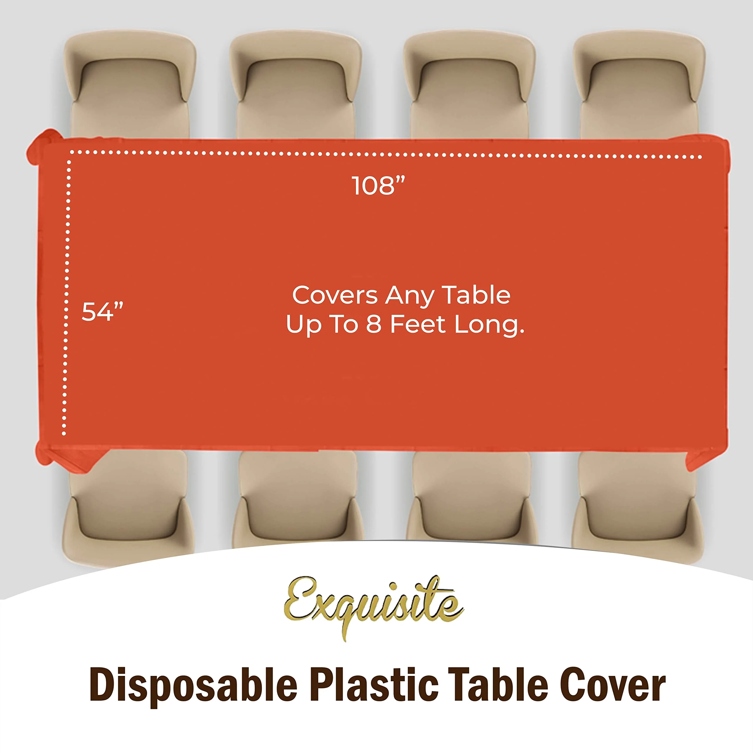 Orange Plastic Table Cover
