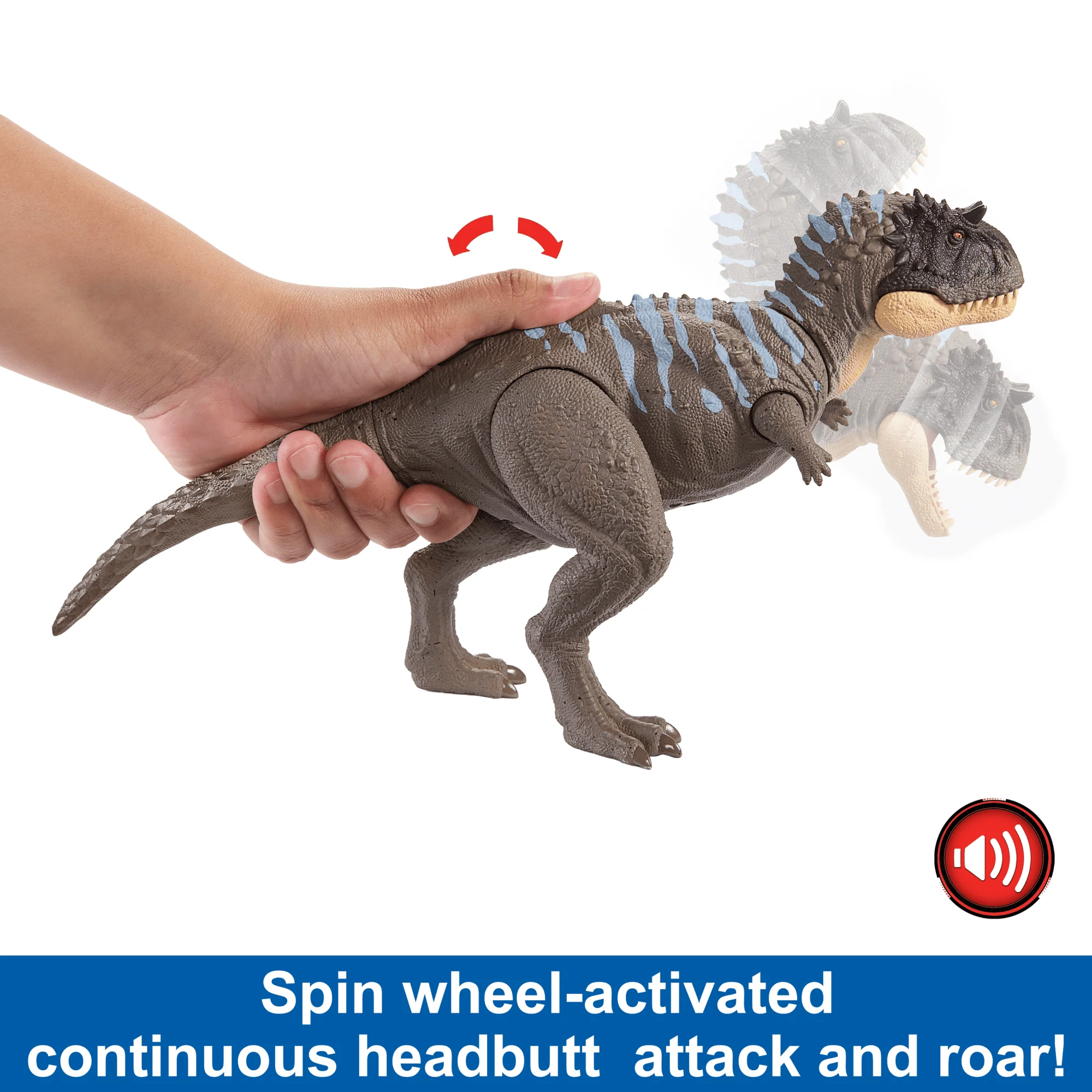 Jurassic World Wild Roar Dinosaur, Ekrixinatosaurus Action Figure Toy With Sound