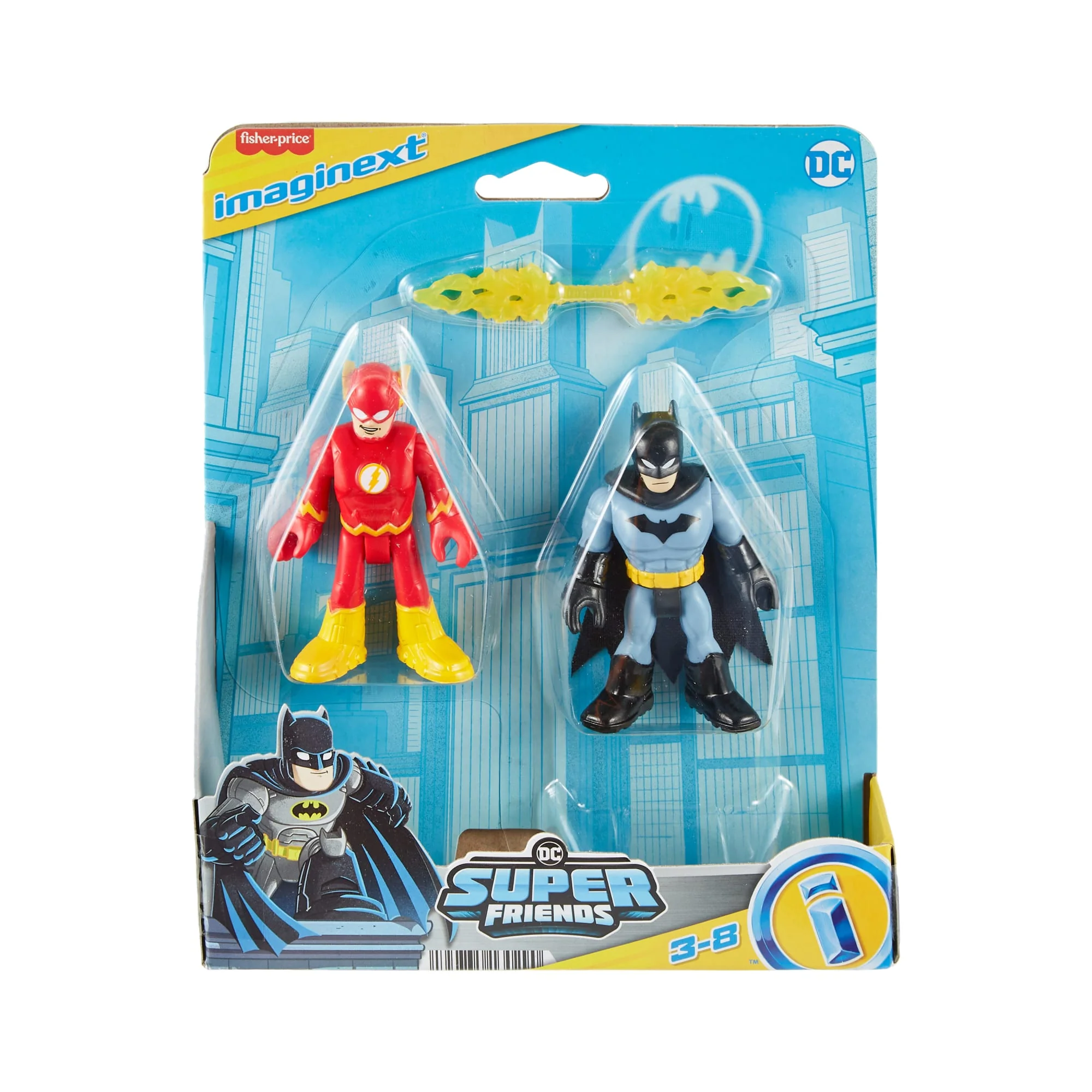 Imaginext DC Super Friends Batman And The Flash Figure Set, 3 Pieces, Preschool Toys