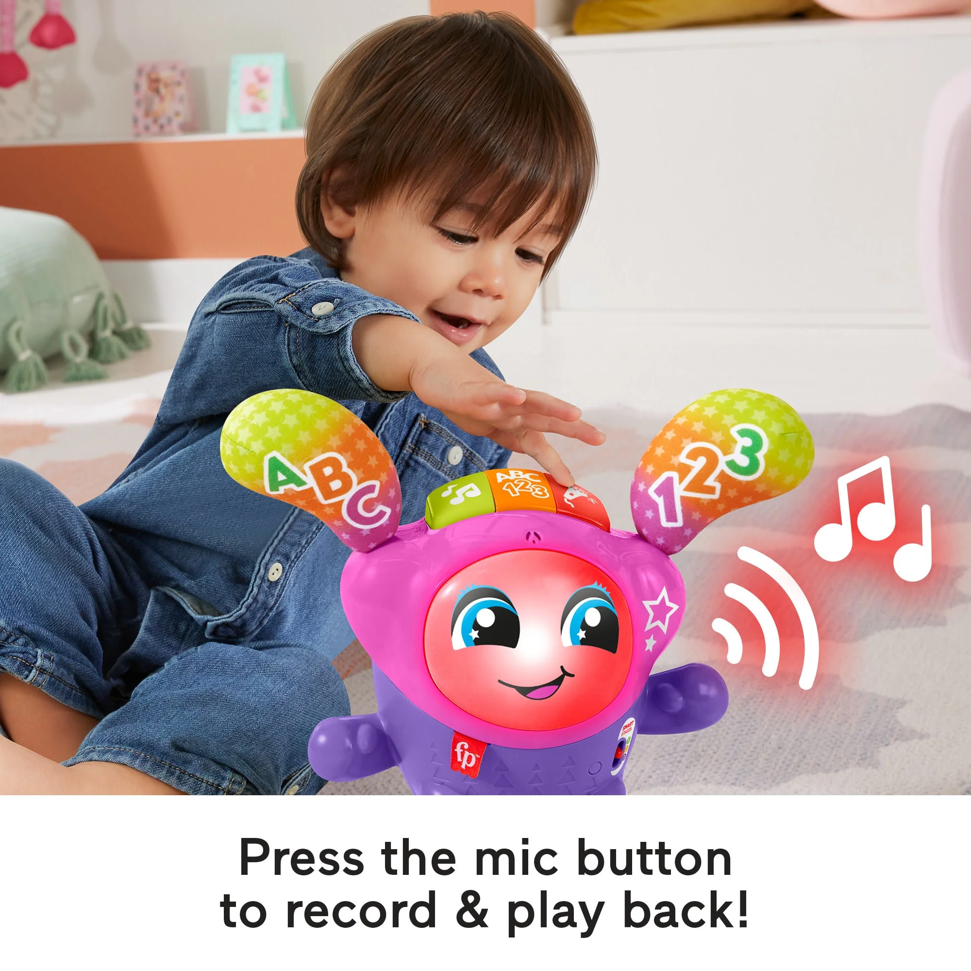 Fisher-Price Baby Learning Toy With Music Lights And Bouncing Action, DJ Bouncin�� Star