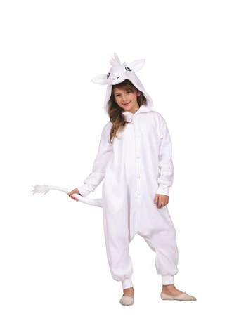 Una White Unicorn Child Union Suit