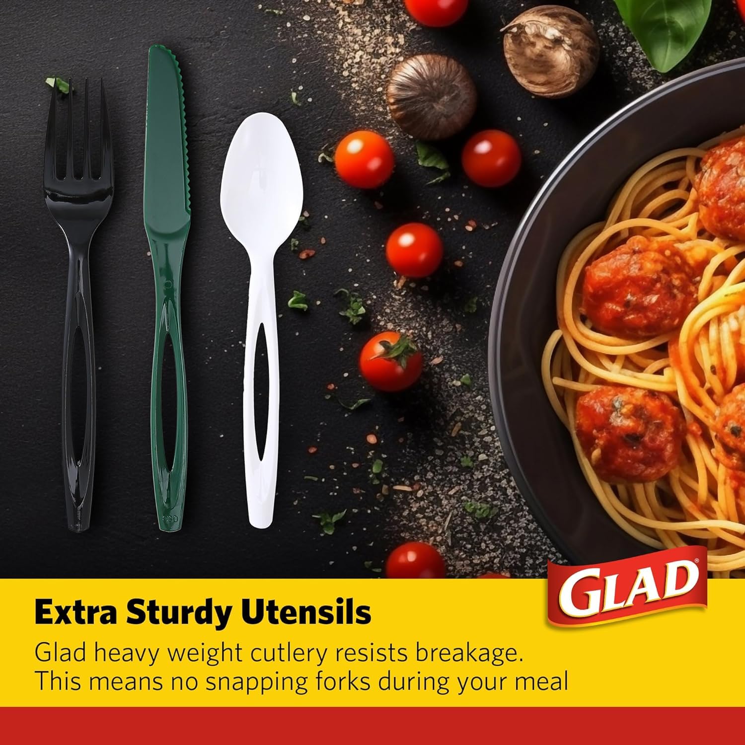 Glad, 240 Count (Pack of 1), Clear Assorted Cutlery
