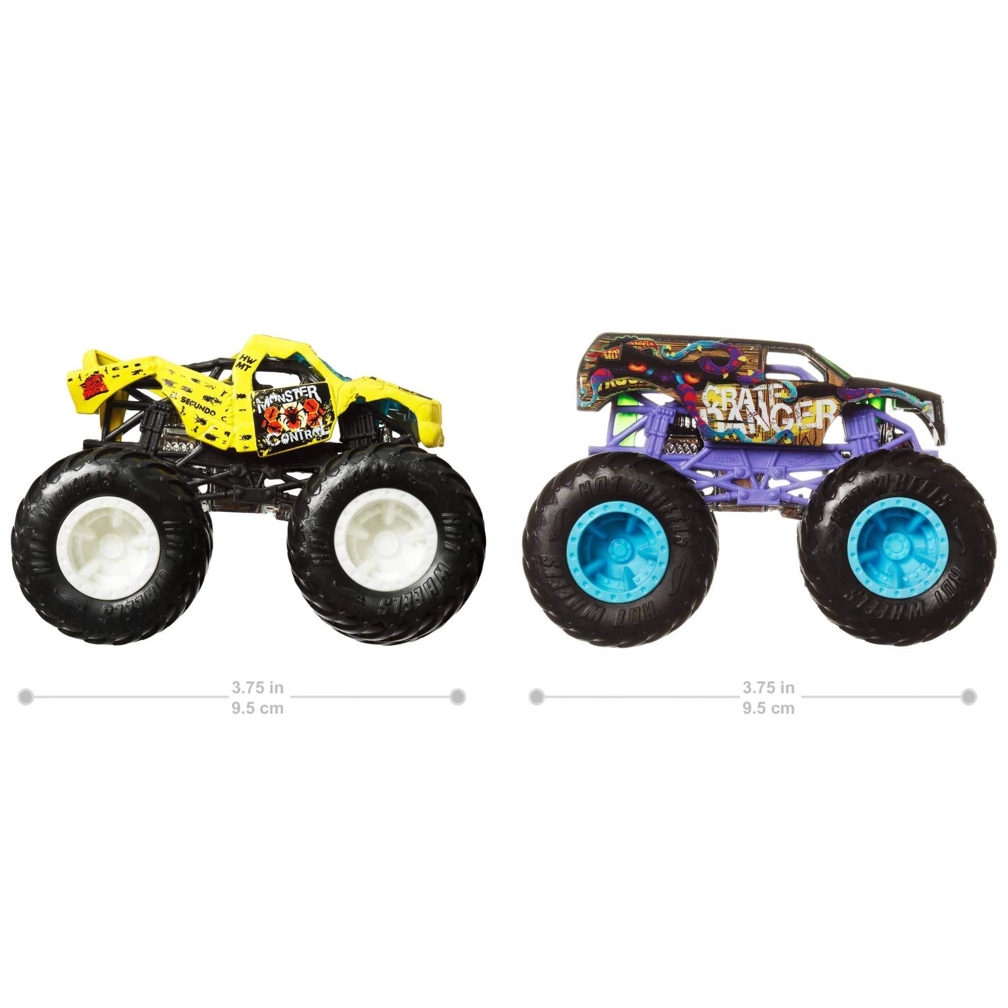 Hot Wheels Monster Trucks Demolition Doubles, 2-Pack Of 1:64 Scale Toy Trucks