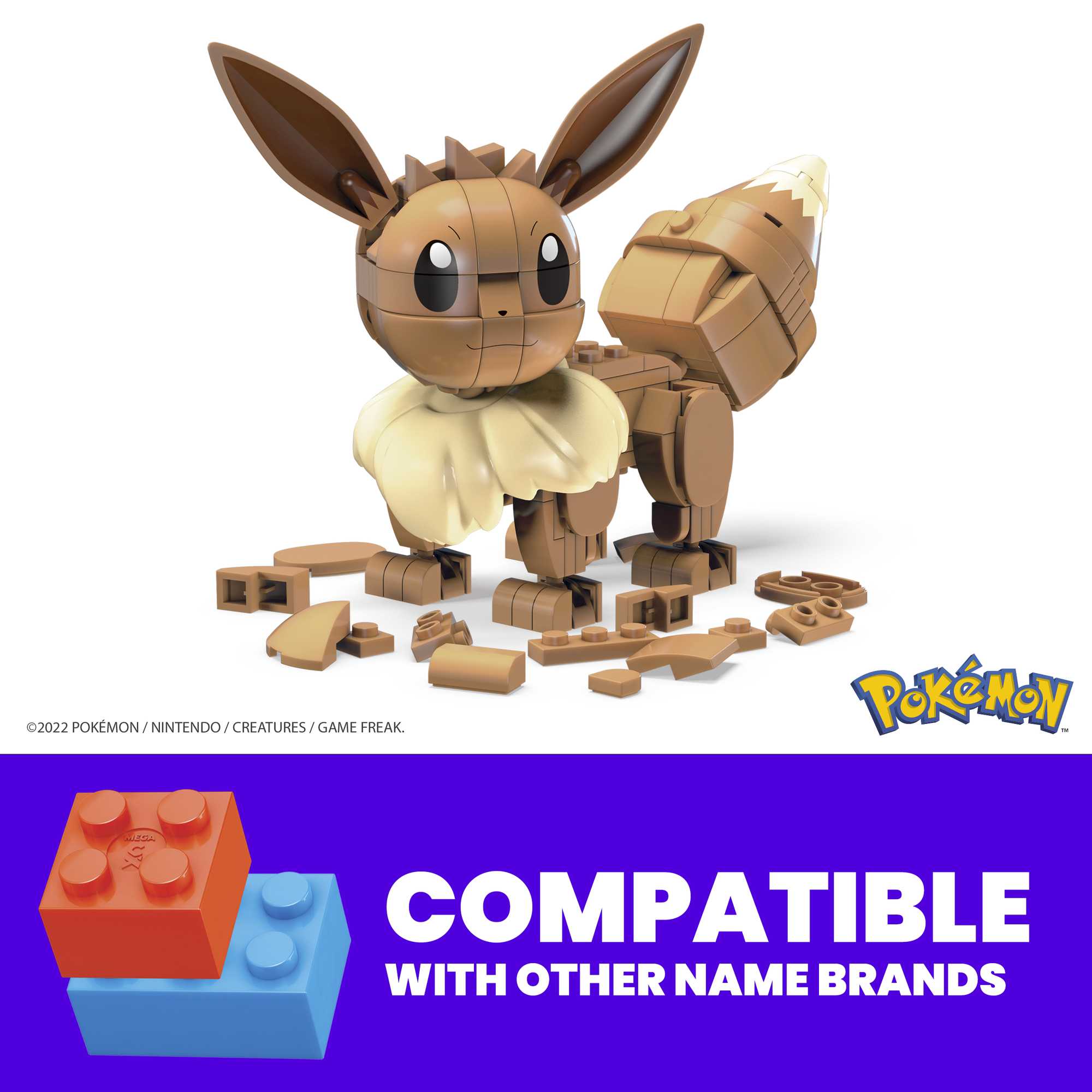 MEGA Pok��mon Building Toy Kit Eevee With 1 Action Figure (215 Pieces) For Kids