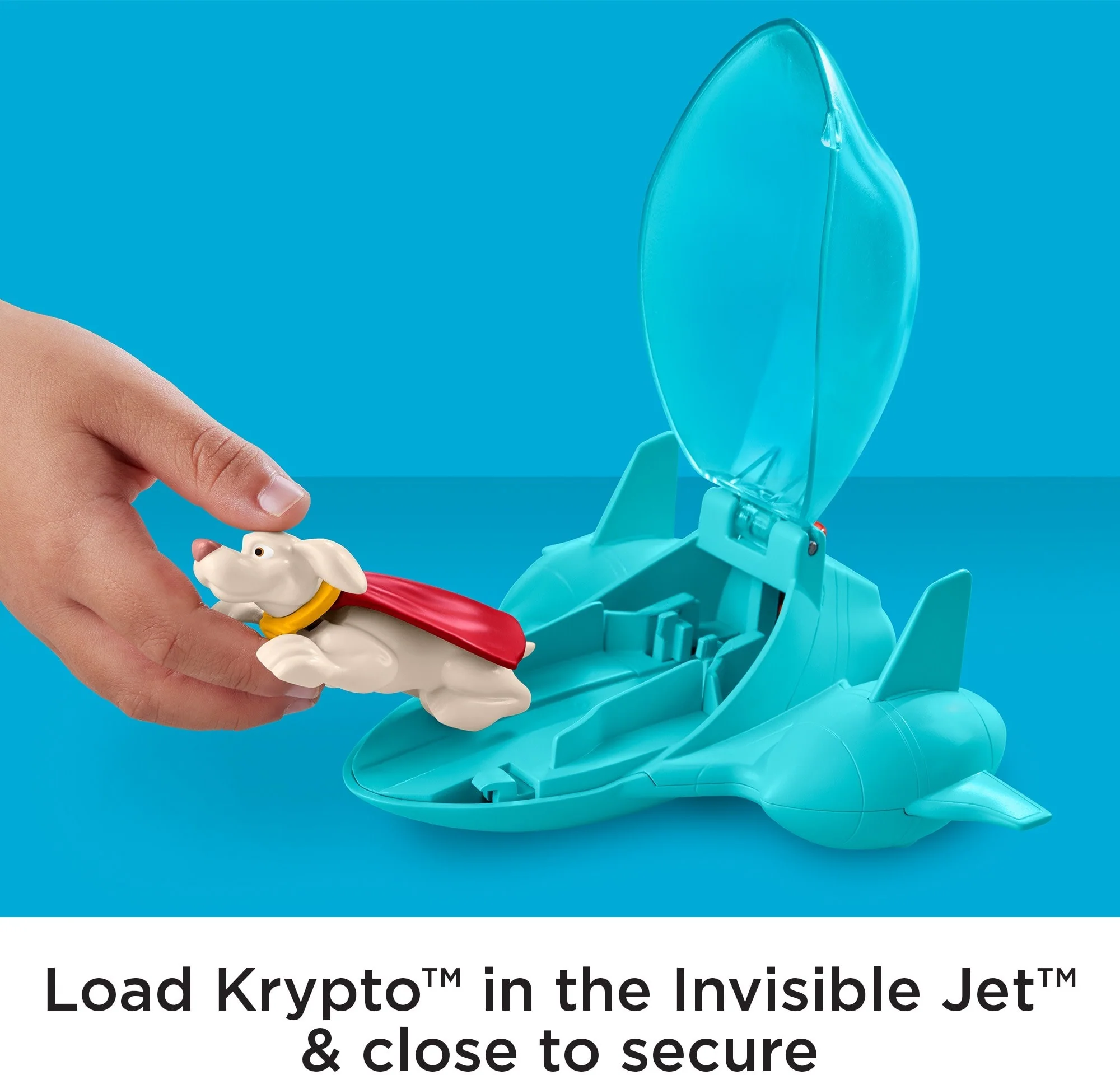 Fisher-Price DC League Of Super-Pets Super Launch Krypto Figure & Invisible Jet Vehicle Set
