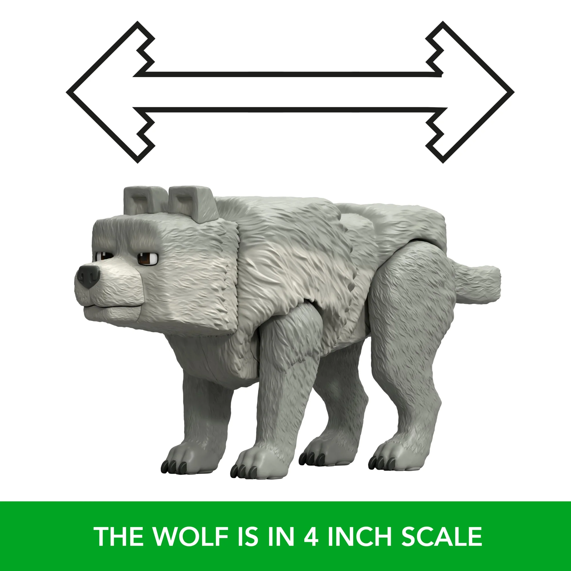 Minecraft Dennis The Wolf Action Figure & Accessories, 3.25-Inch Toy Set Inspired By A Minecraft Movie
