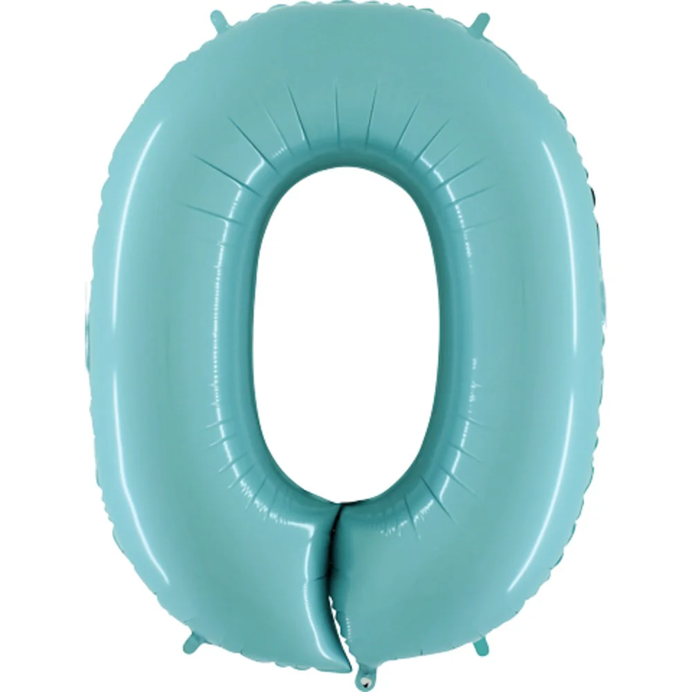 Grabo Pastel Blue Jumbo Number Foil Balloon 40in - 0