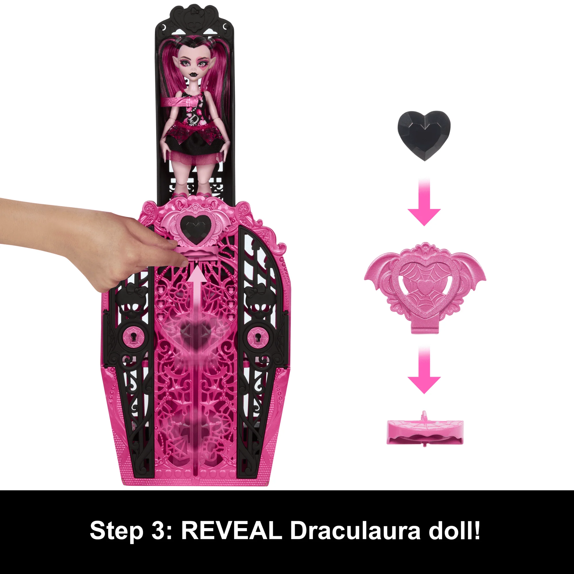 Monster High Skulltimate Secrets Monster Mysteries Playset, Draculaura Doll With 19+ Surprises