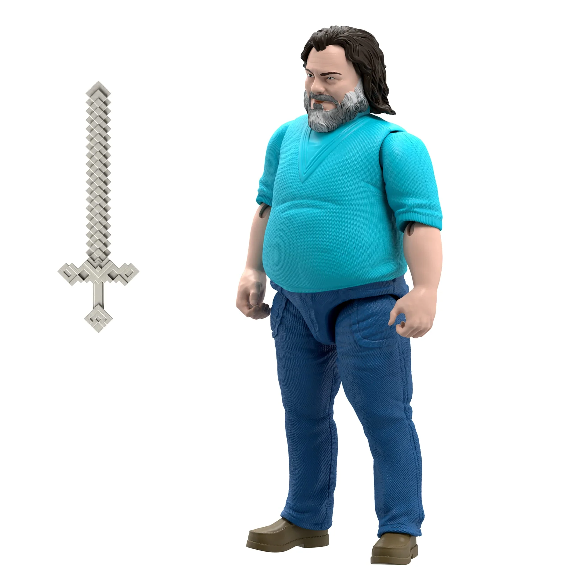 Minecraft Steve Large-Scale Action Figure, 12-inch Character Collectible inspired By The Movie