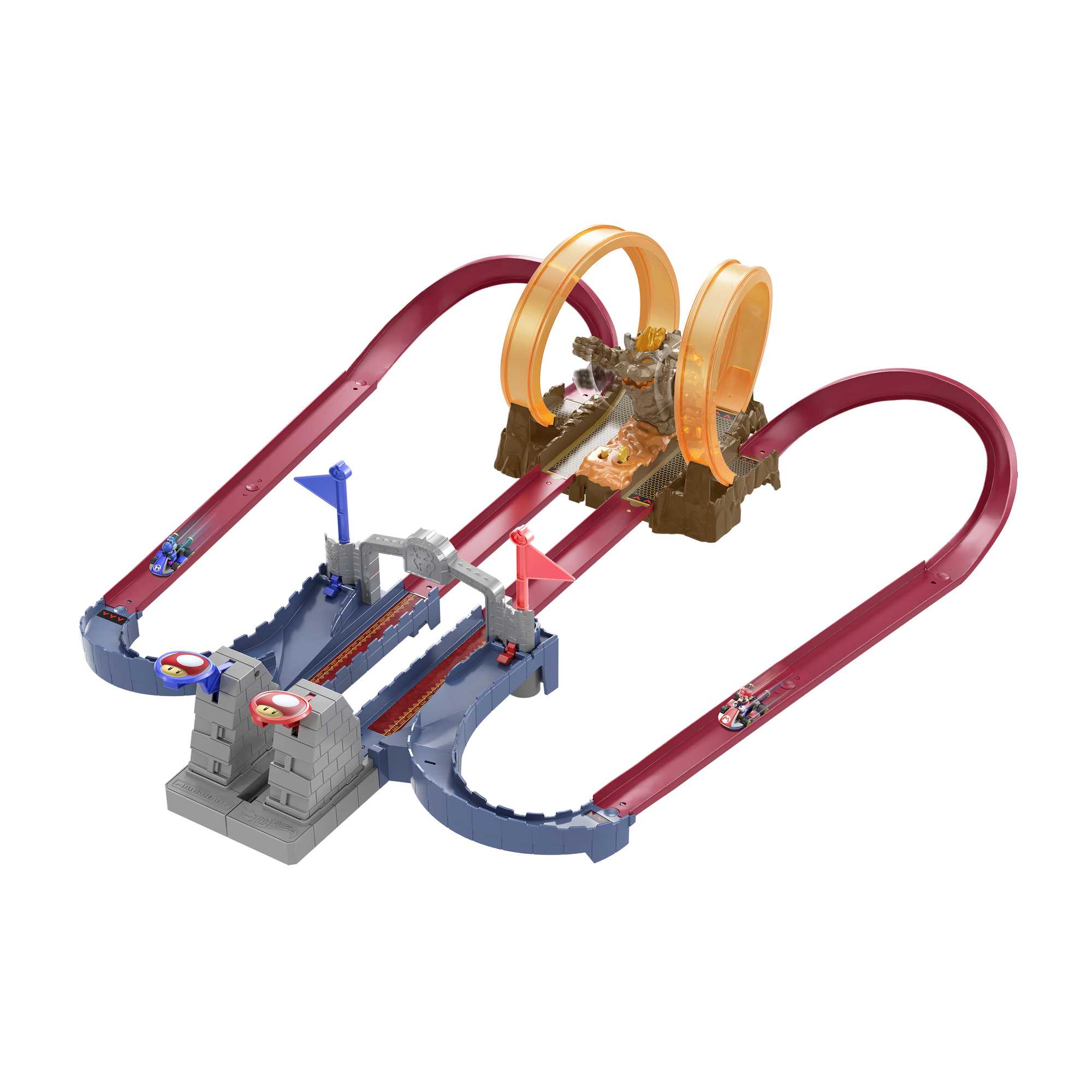 Hot Wheels Mario Kart Bowser's Castle Chaos Play Set