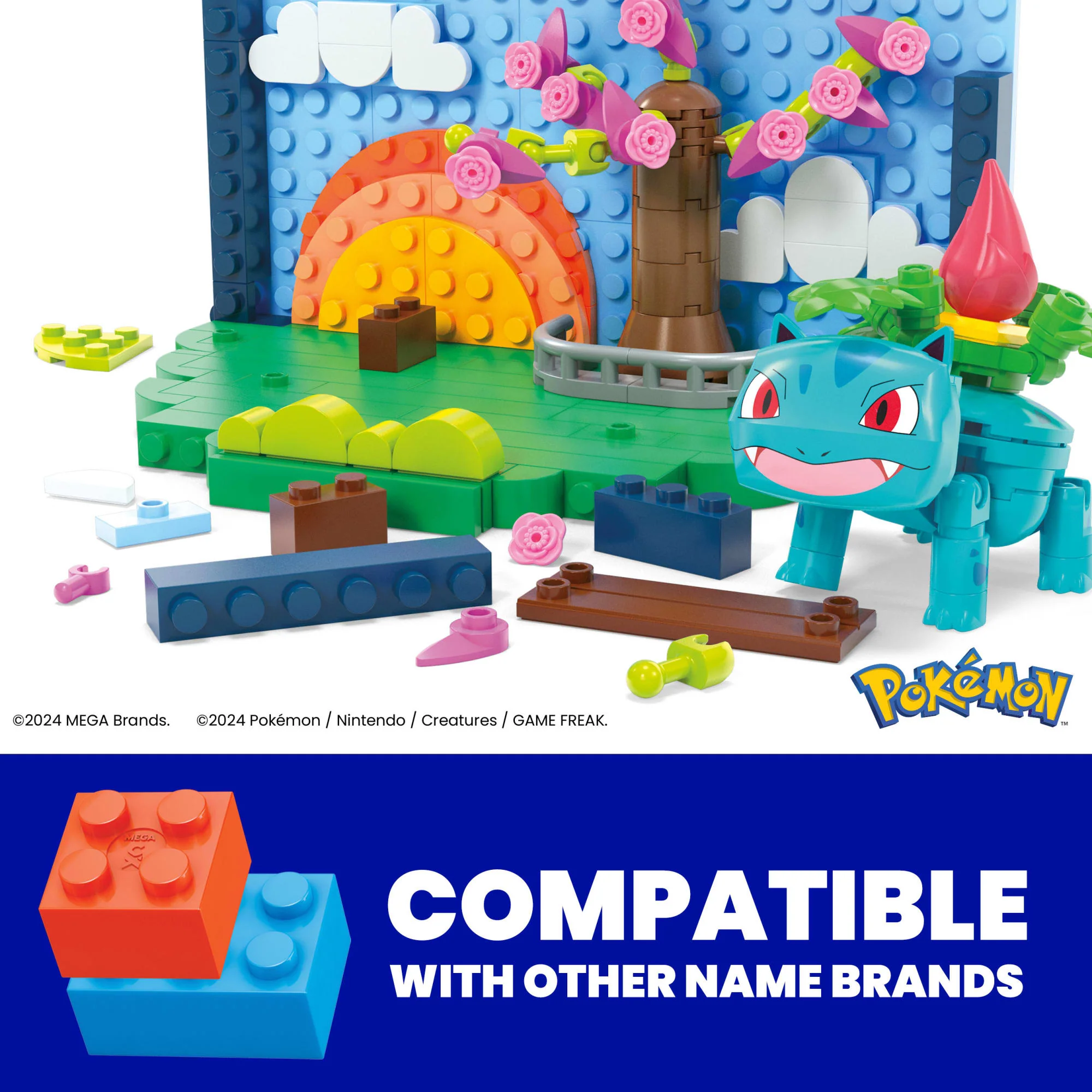 MEGA Pok��mon Park Scene Building Toy Kits With 1 Action Figure (220 Pieces) For Kids