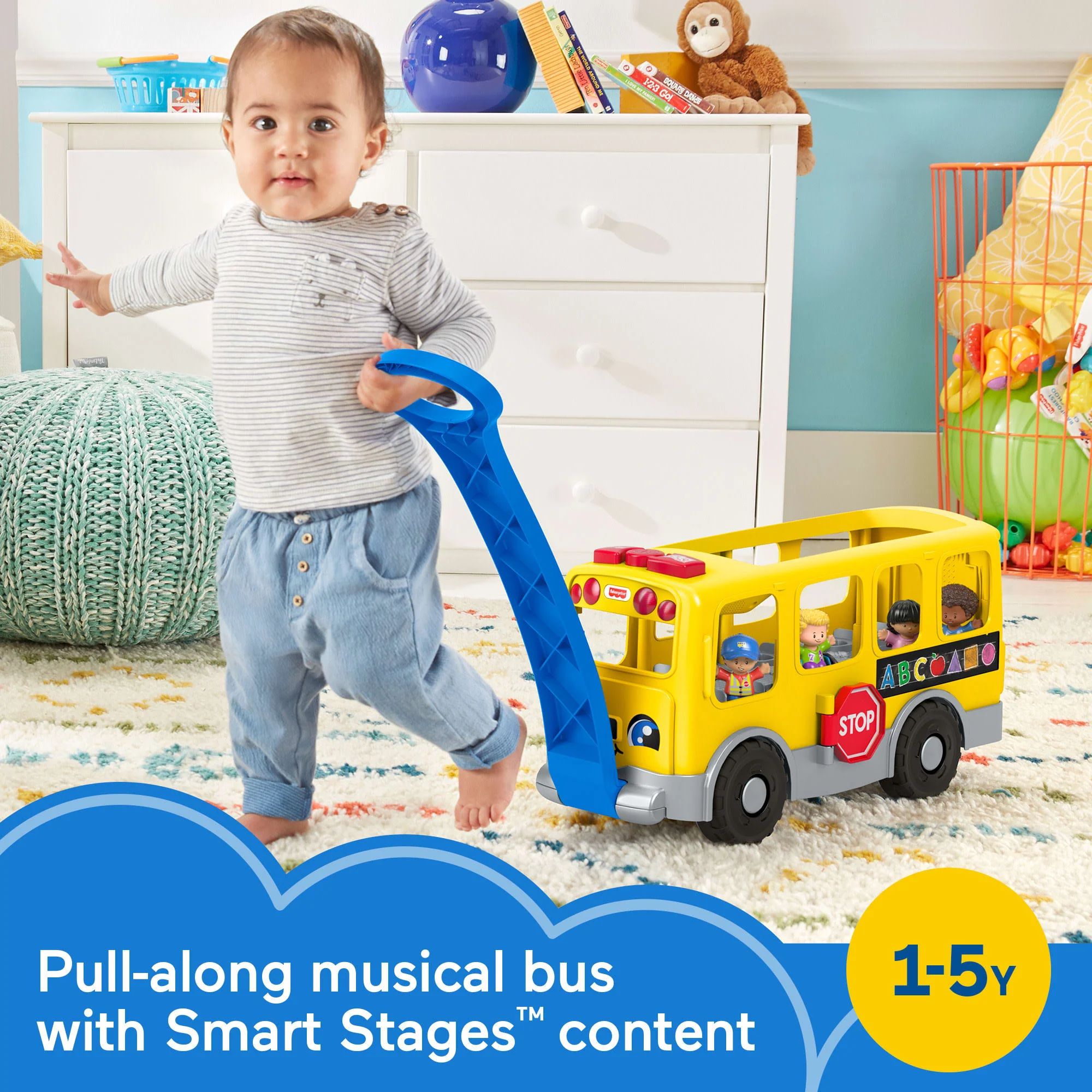 Little People Big Yellow School Bus, Musical Pull Toy
