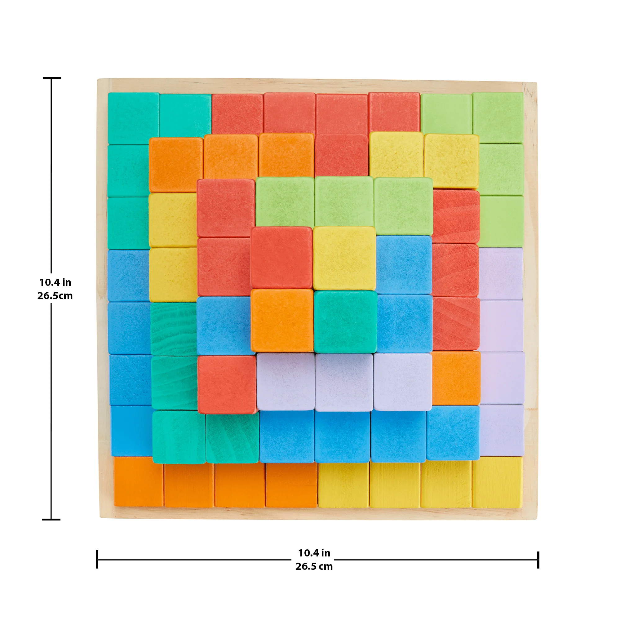 Fisher-Price Wooden Stacking Blocks Building Toy For Toddlers, 65 Wood Pieces