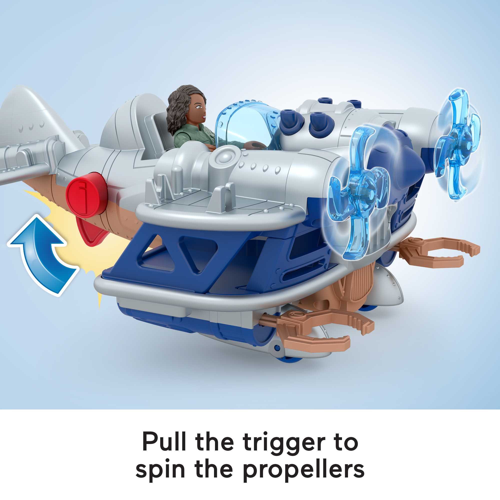 Imaginext Jurassic World Dominion Kayla Watts Figure & Toy Plane, AIr Tracker, 4 Pieces