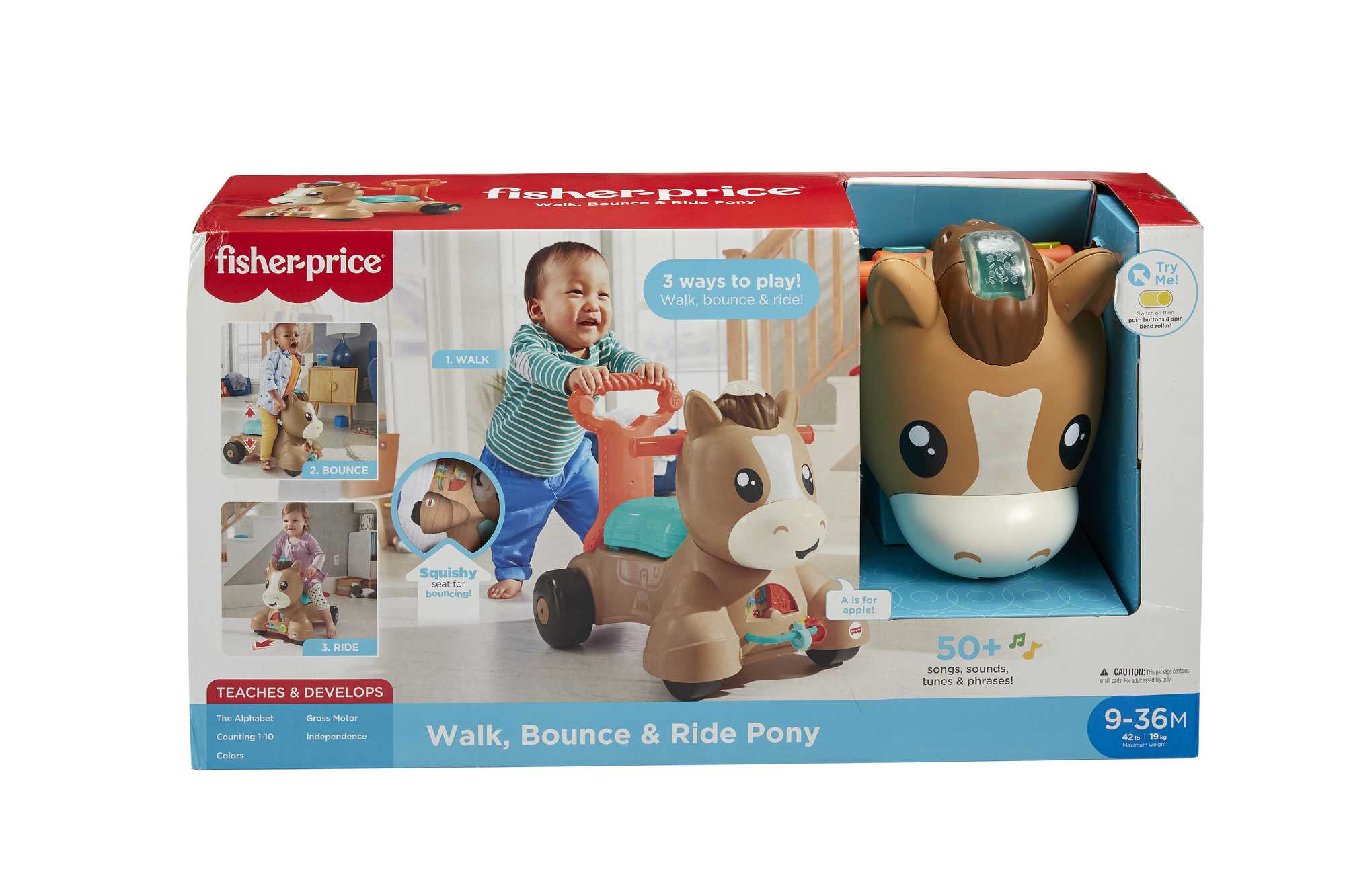 Fisher-Price Walk, Bounce & Ride Pony - English & French Version