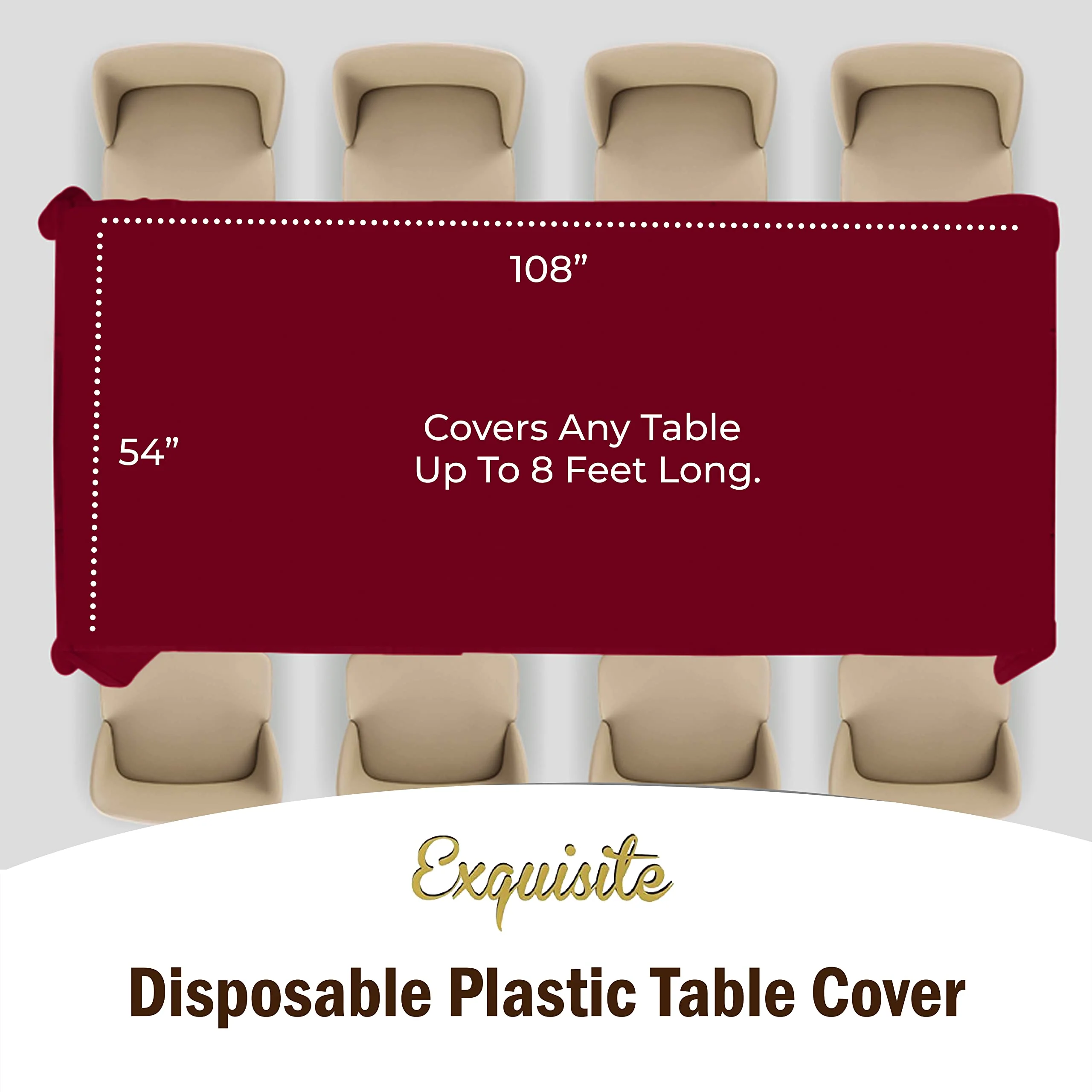 Premium Burgundy Table Cover
