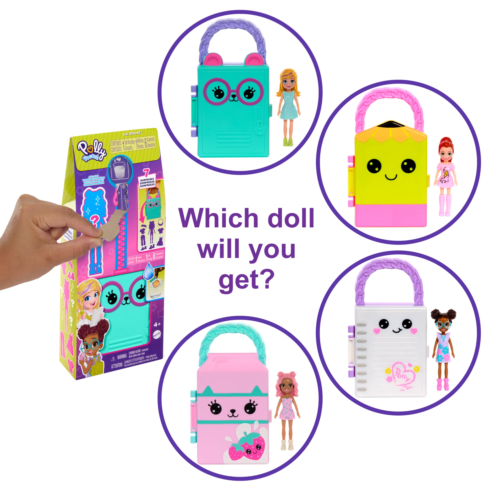 Polly Pocket Dolls & Playset, Lil�� Styles Travel Toy Collection With 3-inch Doll And Accessories