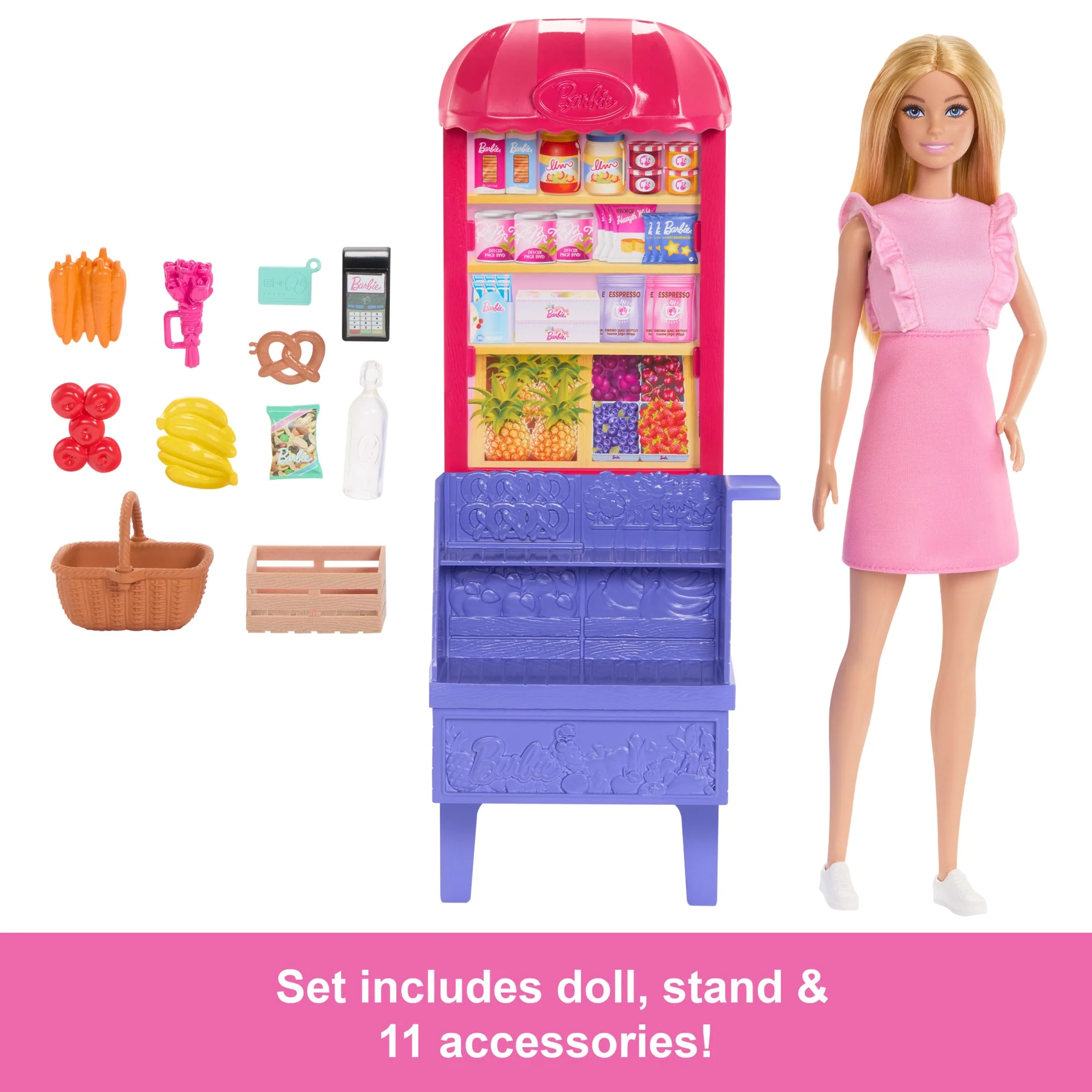Barbie And Teresa Recipe For Friendship Malibu At The Market Doll & Playset With 11 Accessories