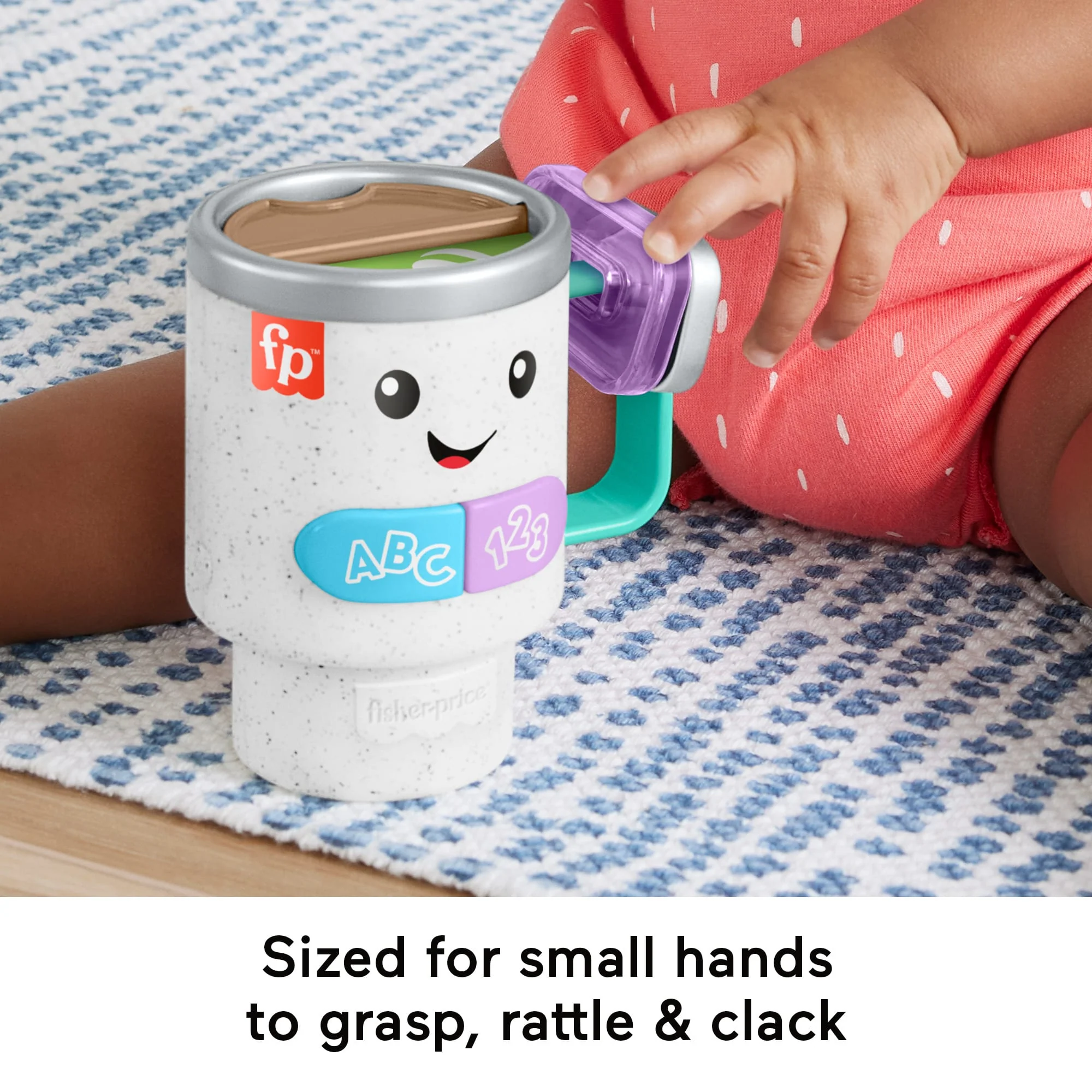 Fisher-Price Laugh & Learn Wake Up & Learn Coffee Mug Baby & Toddler Toy With Music & Lights