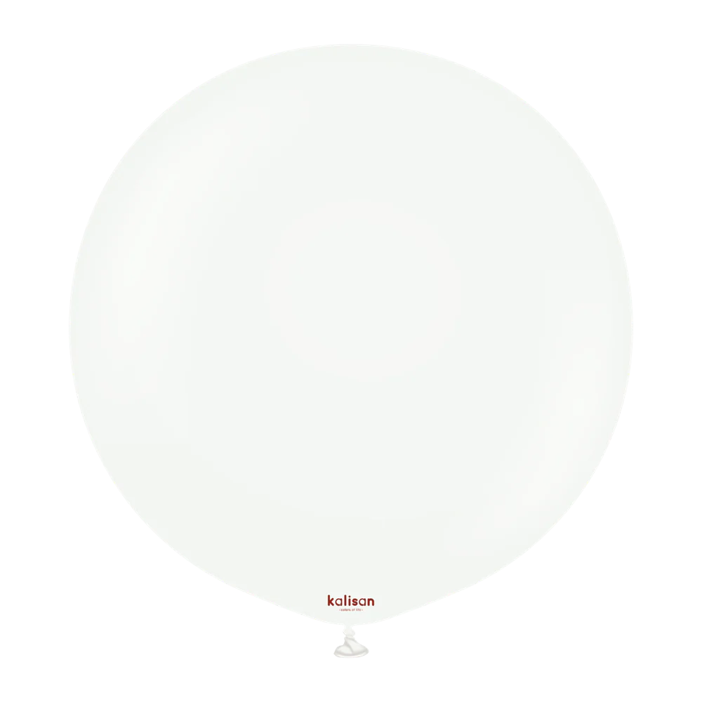 24 inch Kalisan Standard White Latex Balloons 2ct