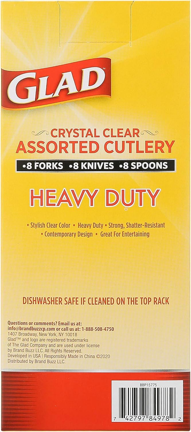Glad, 240 Count (Pack of 1), Clear Assorted Cutlery