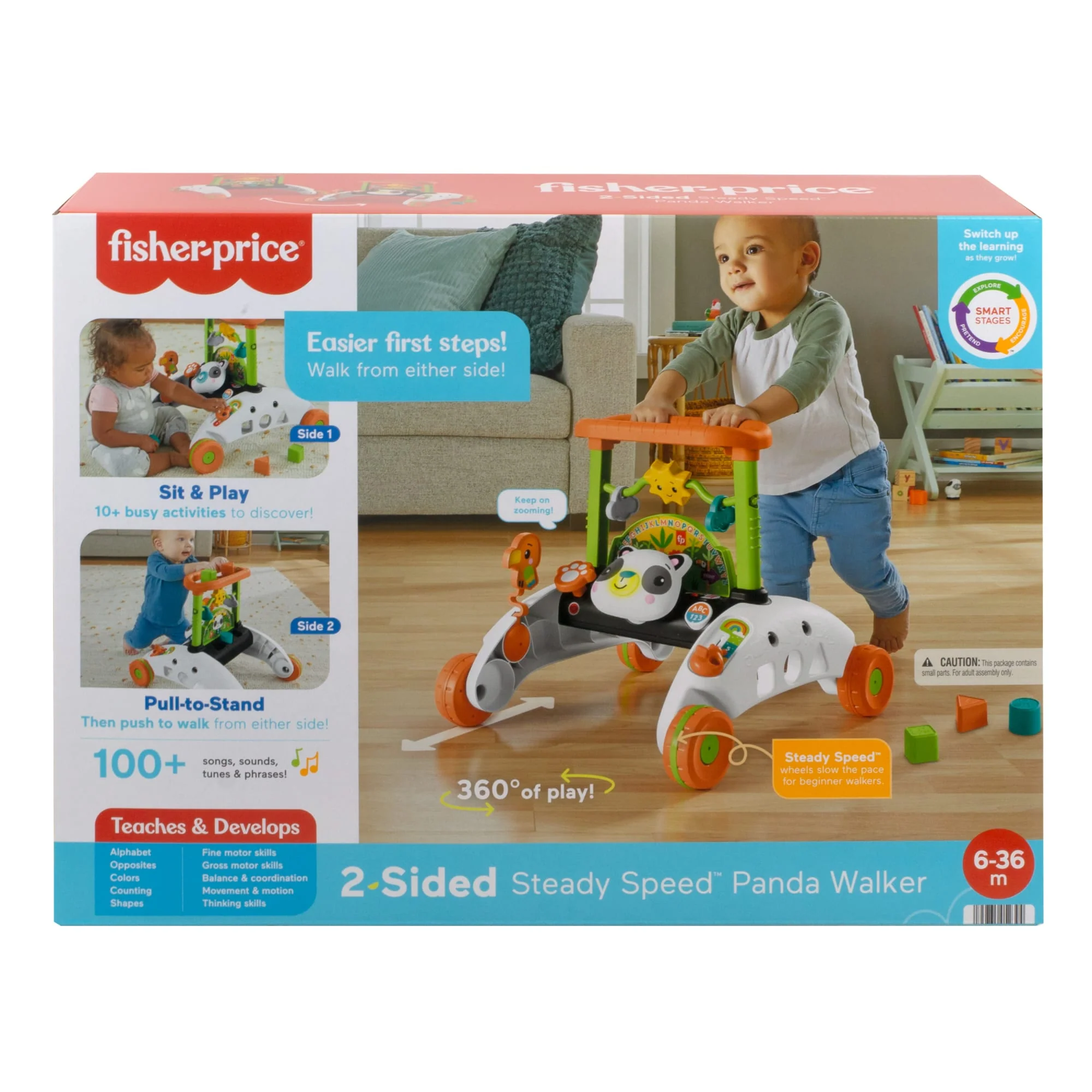 Fisher-Price 2-Sided Steady Speed Panda Walker