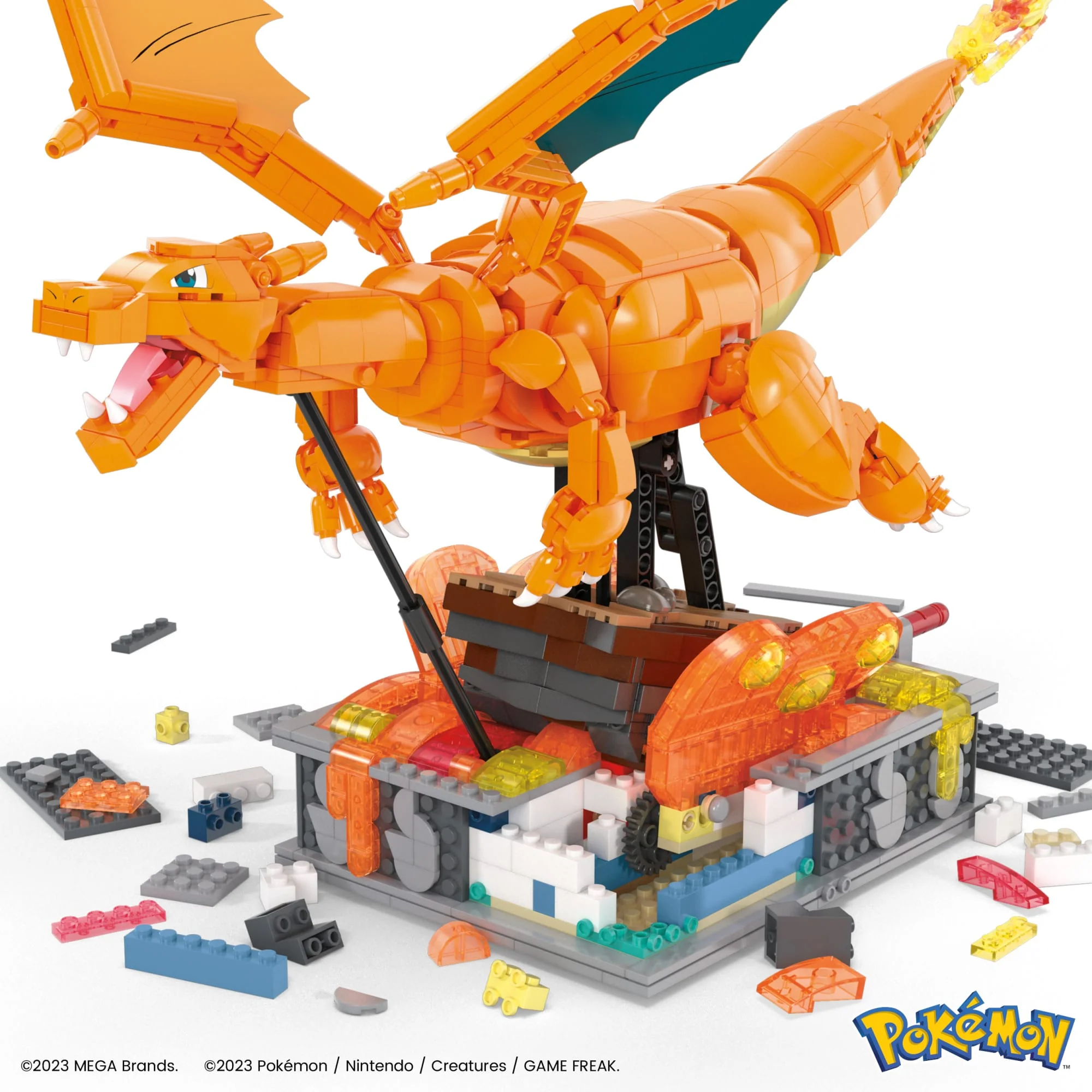 MEGA Pok��mon Charizard Building Kit With Motion (1664 Pieces) For Collectors