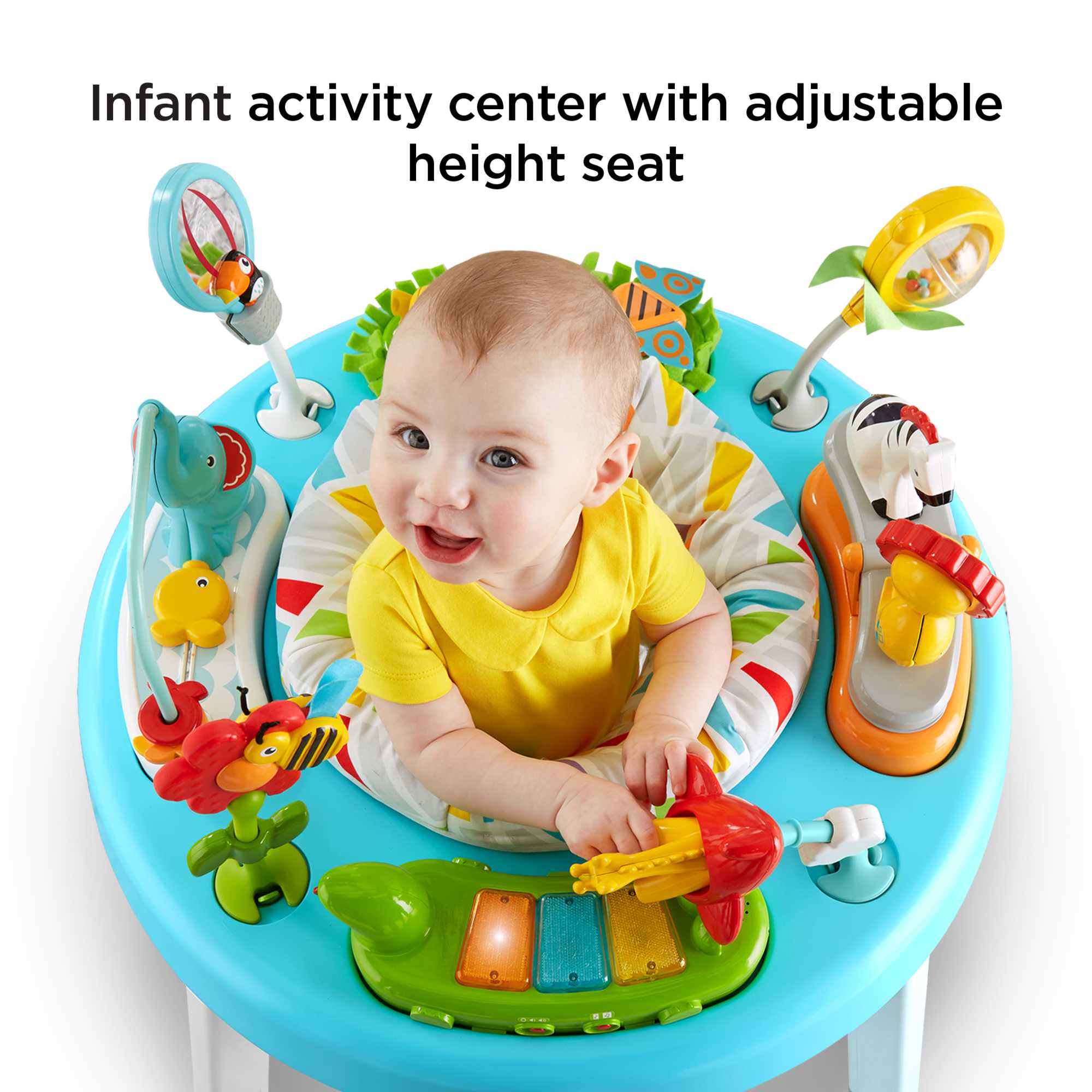 Fisher-Price 3-In-1 Sit-To-Stand Activity Center Baby To Toddler Toy, Jazzy Jungle