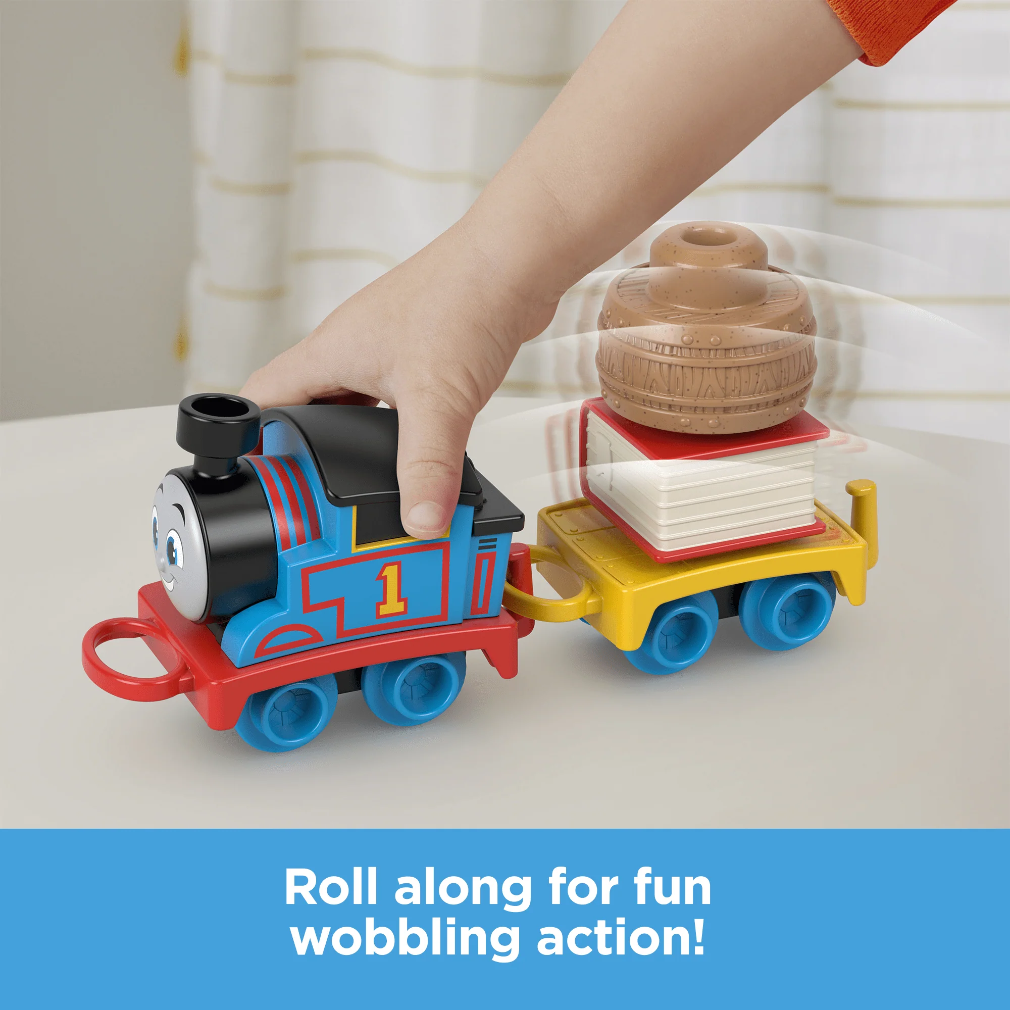 Thomas & Friends My First Thomas Push-Along Toy Train With Stacking Cargo For Toddlers