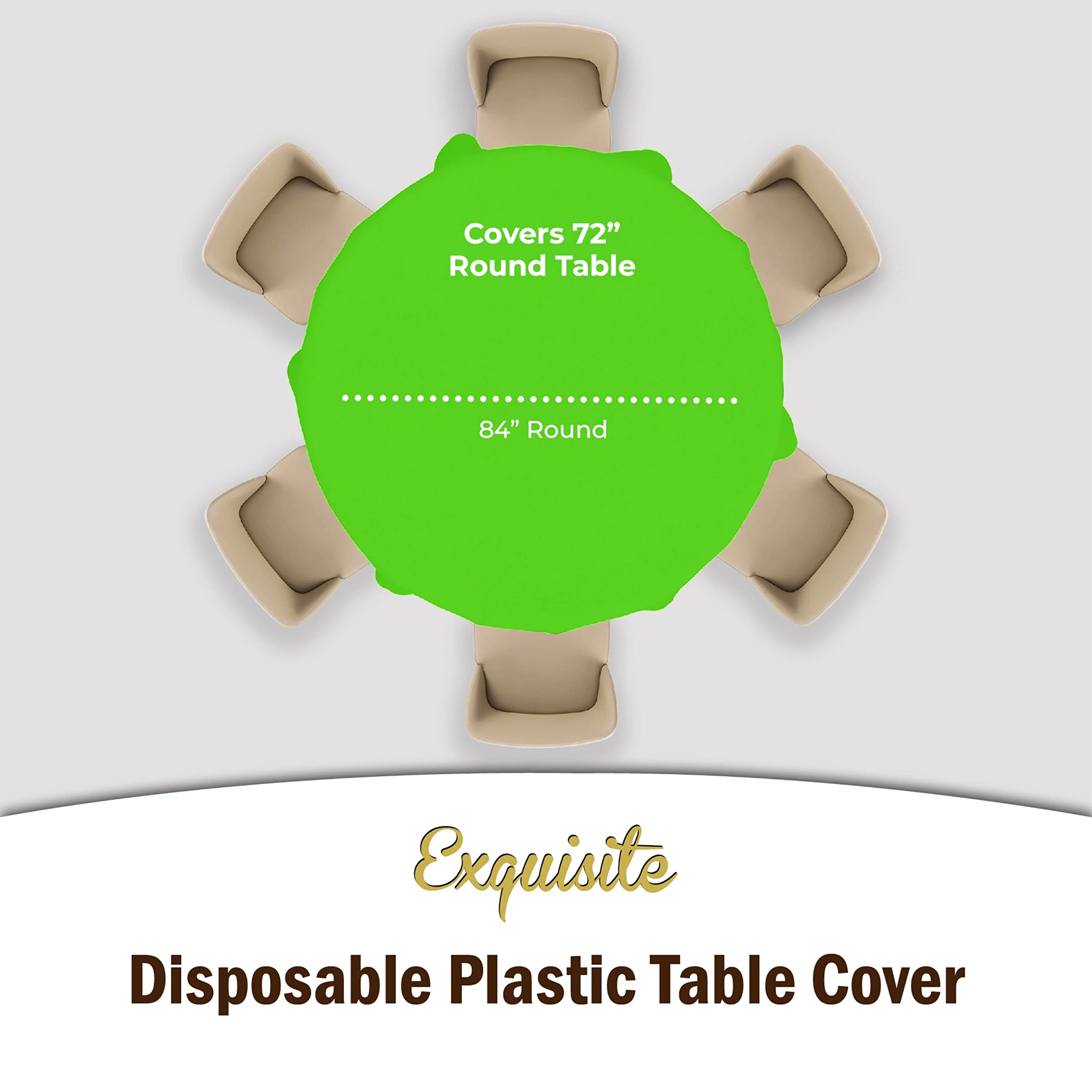 Premium Round Lime Green Table Cover