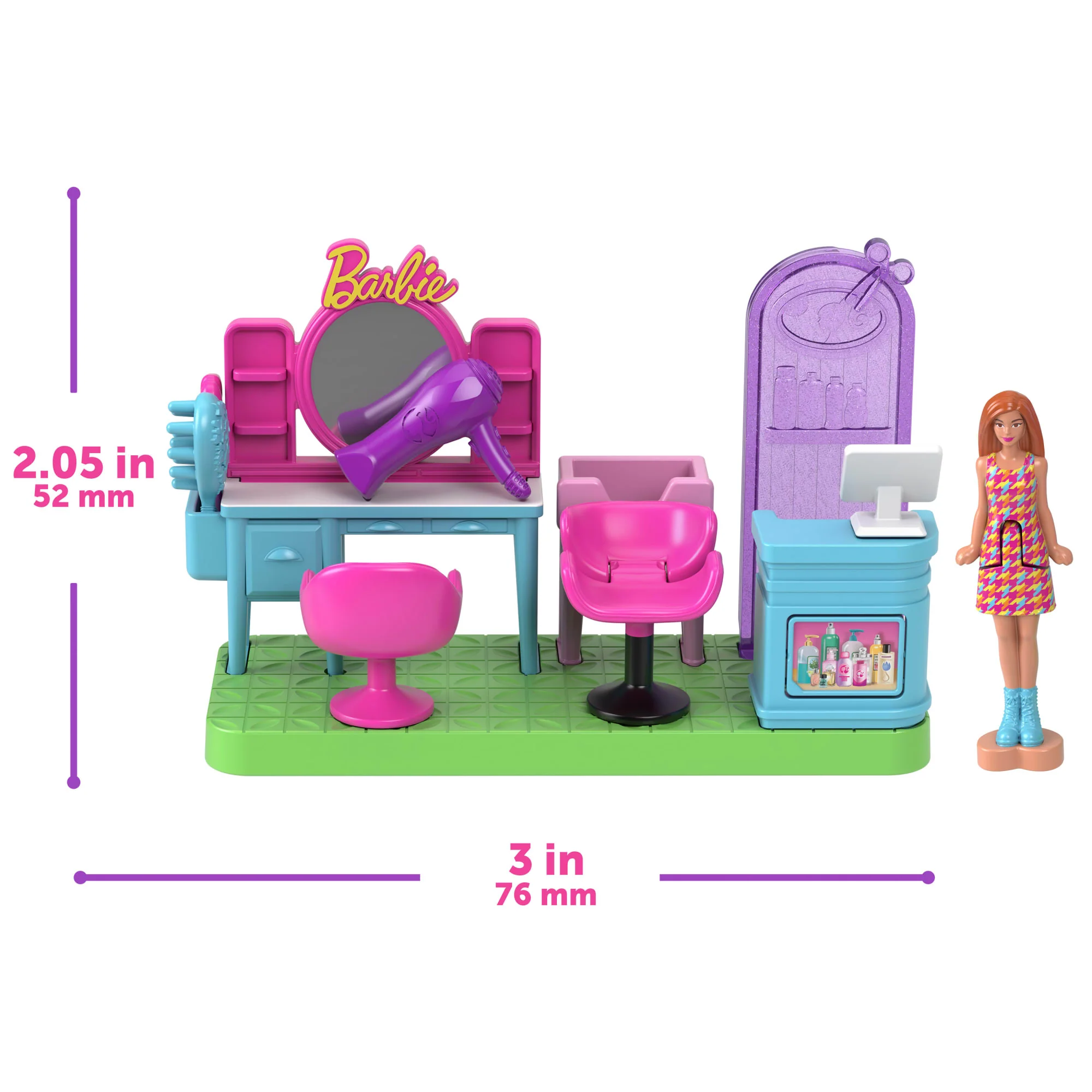 Barbie Mini Barbie Land Dreamhouse & 3 Playsets With 4 1.5-Inch Dolls, Furniture & Accessories
