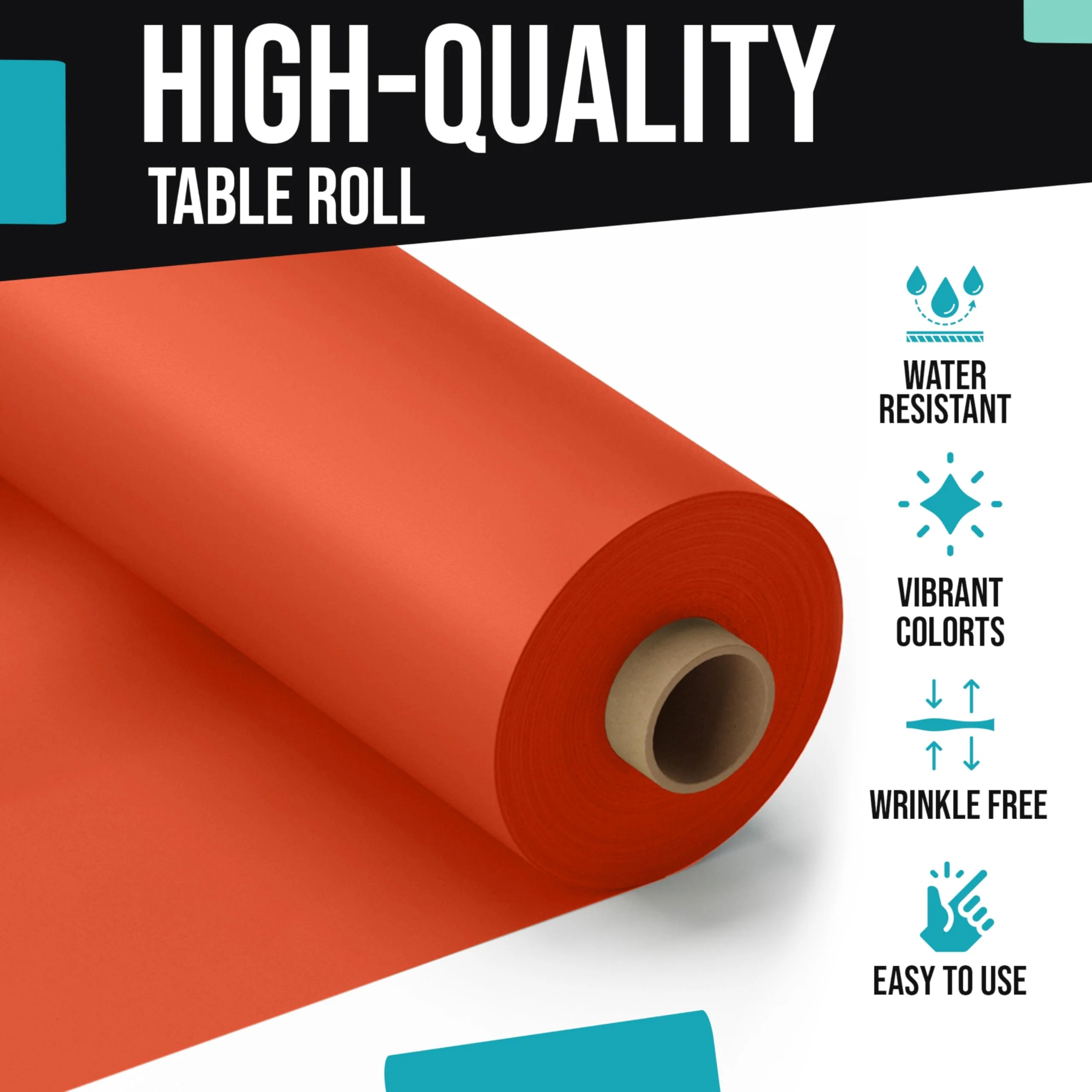 40 In. x 300 Ft. Premium Orange Table Roll