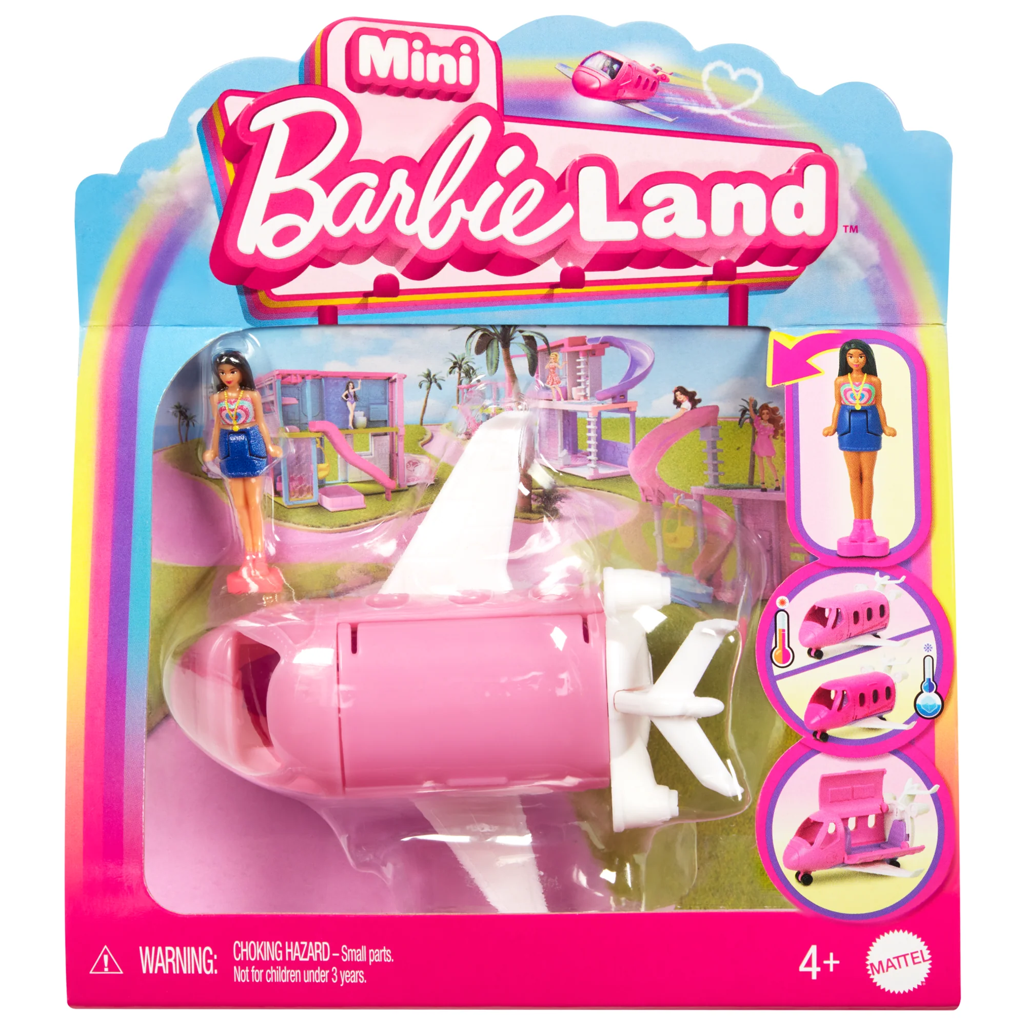 Barbie Mini Barbieland Doll & Vehicle Set With 1.5-inch Doll & Dreamplane With Color-Change
