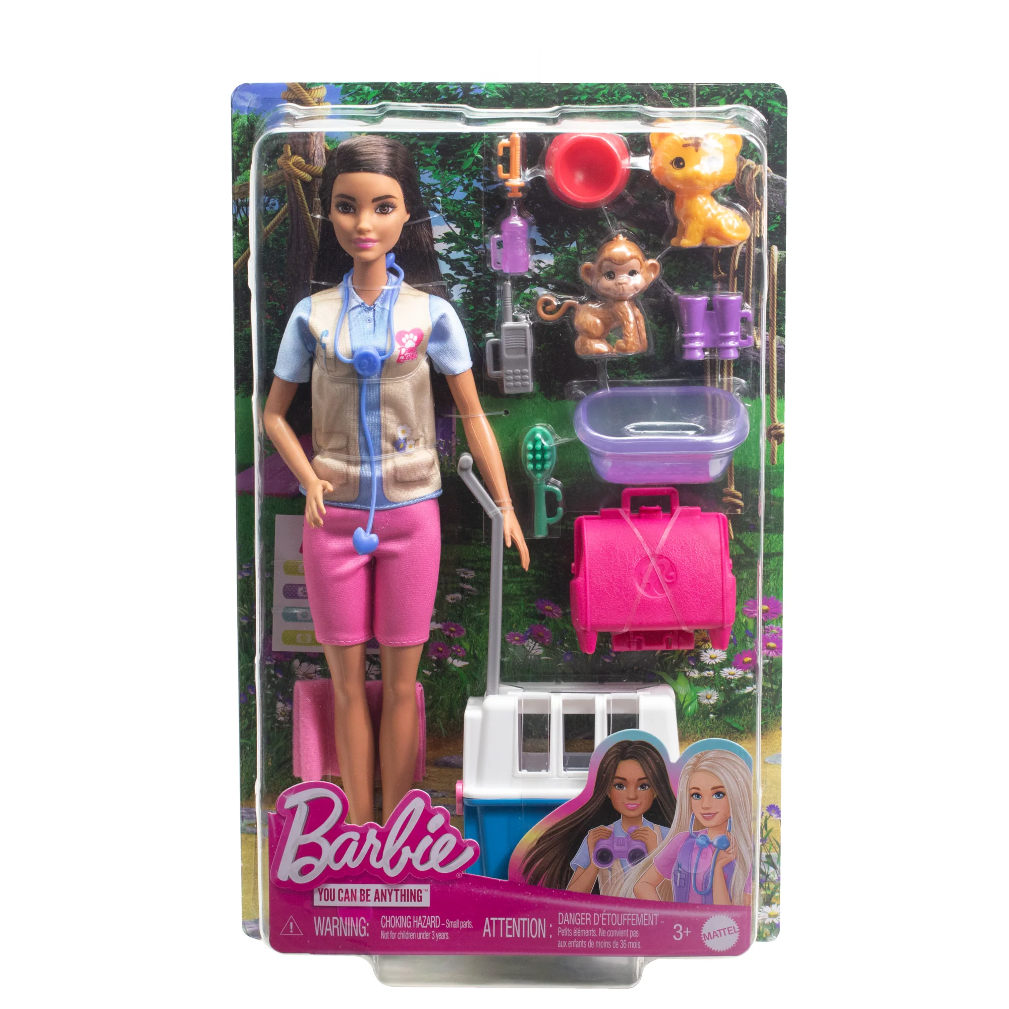 Barbie Animal Rescue & Recovery Playset With Brunette Doll, 2 Animal Figures & Accessories