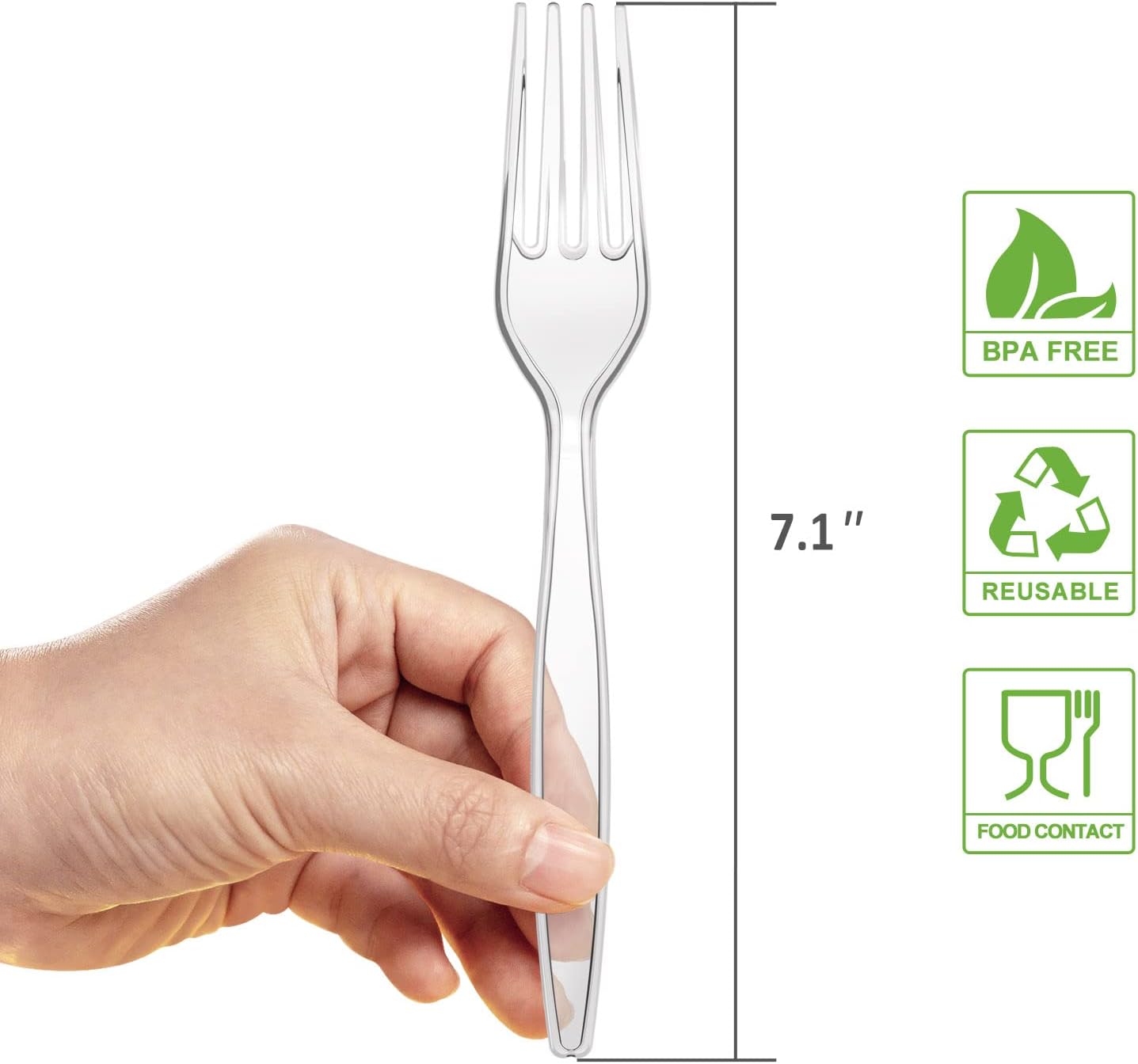 POSATE Clear Knives, Heavy-Duty Crystal (100 Knives)