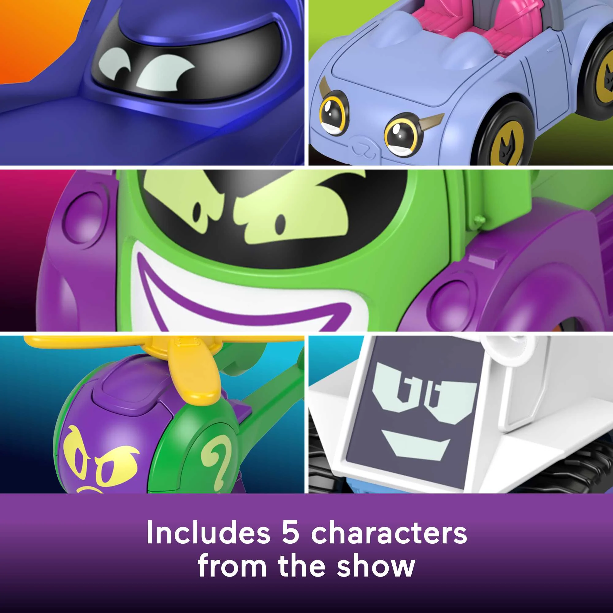 Fisher-Price DC Batwheels 1:55 Scale Vehicle Multipack, 5-Piece Diecast Toy Cars, Preschool Toys