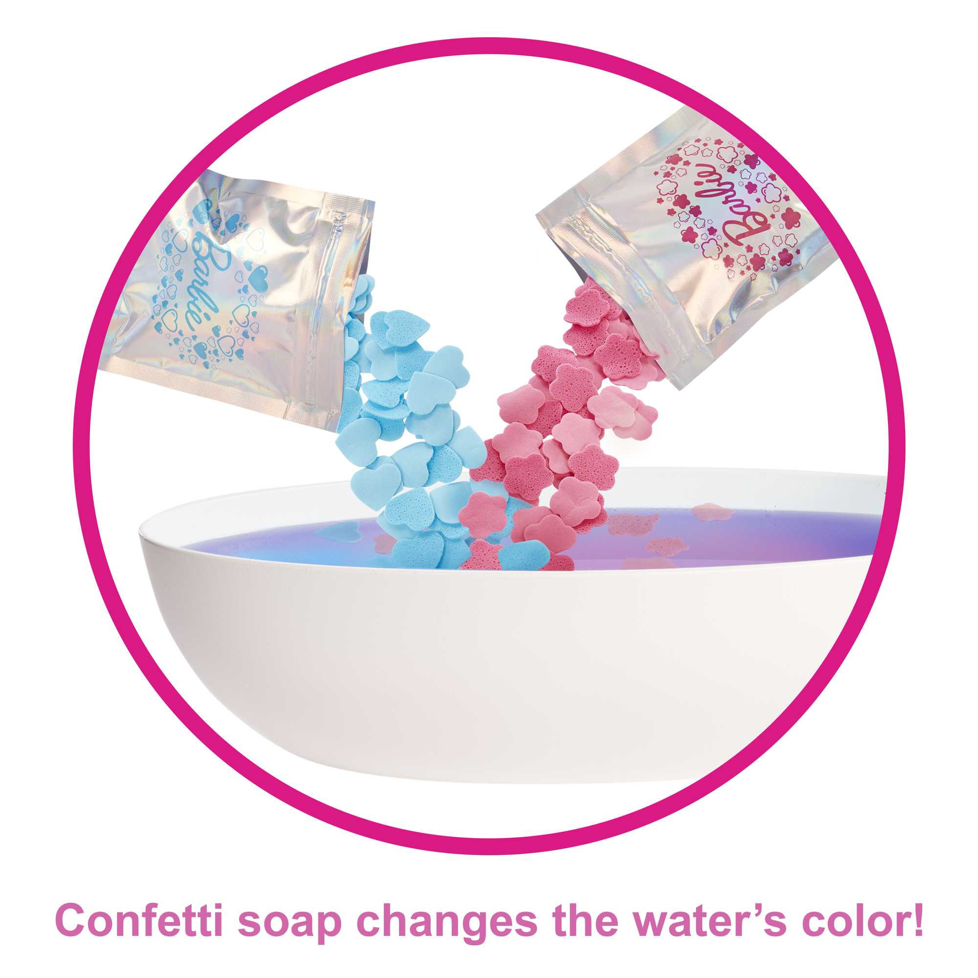 Barbie Doll & Bathtub Playset, Blonde, Confetti Soap & Accessories