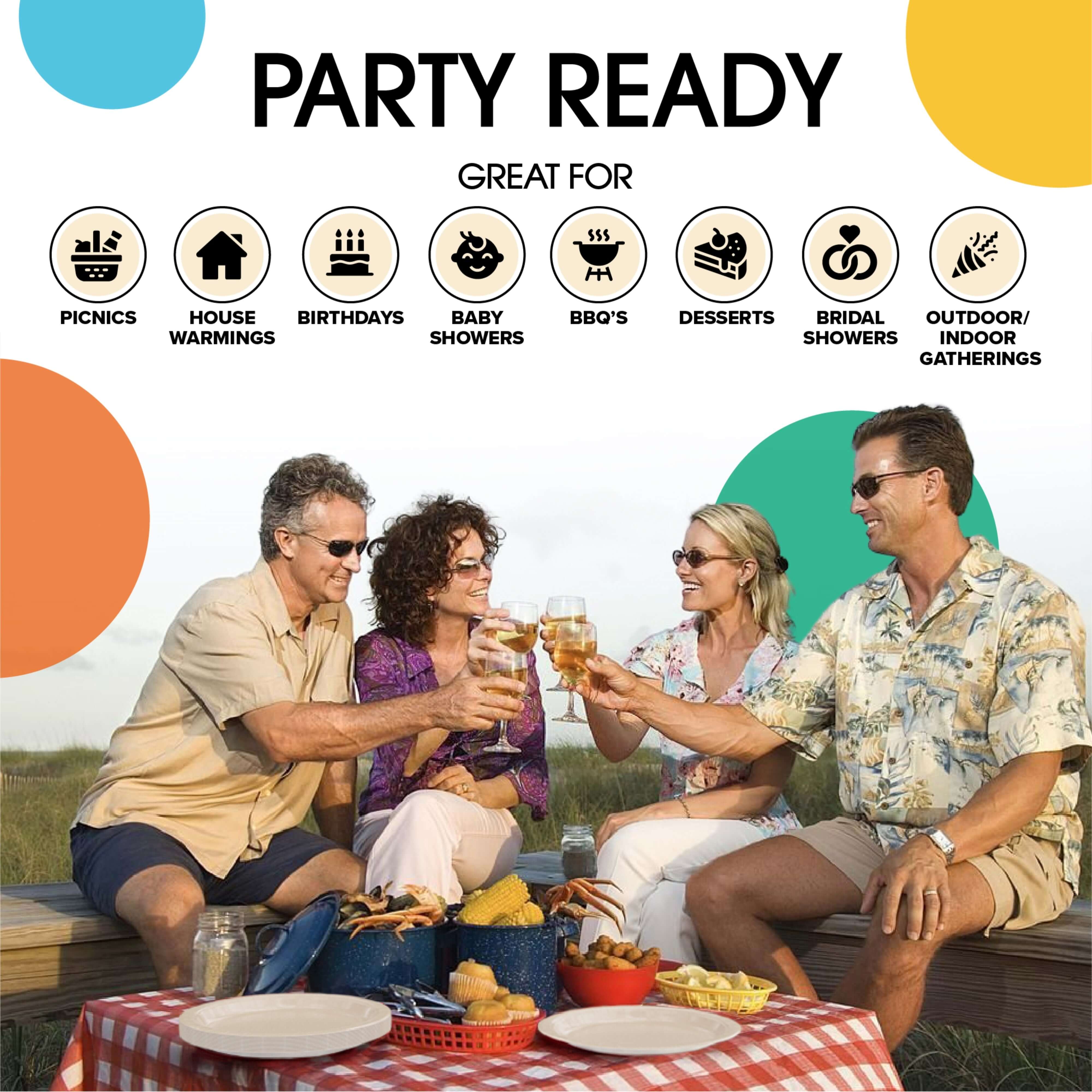 7 In. Ivory Paper Plates - 50 Ct.