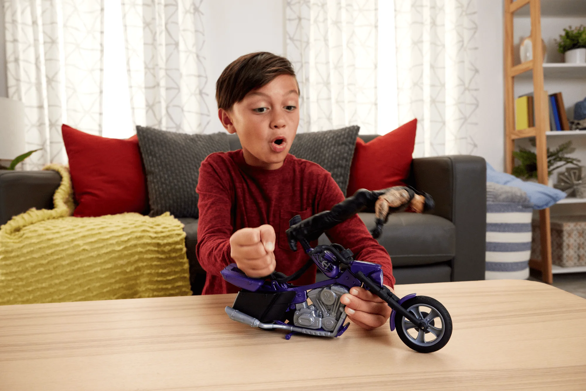 WWE Wrekkin�� Slamcycle Vehicle & Undertaker Action Figure, Toy Morotcycle With Breakaway Parts