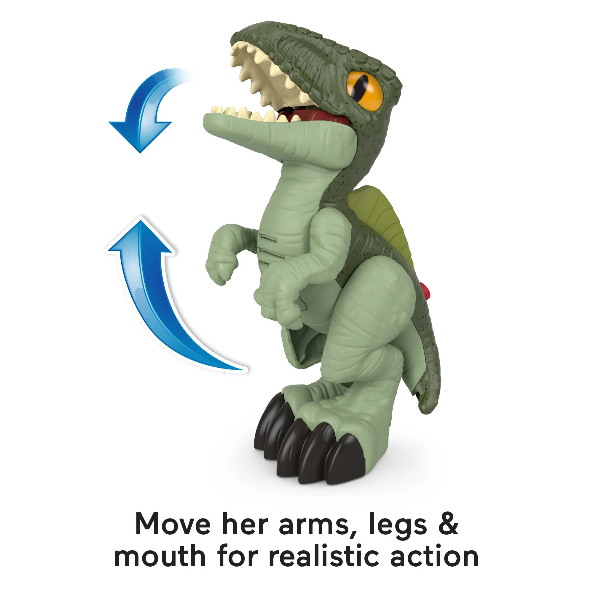 Imaginext Jurassic World Dominion Deluxe Growlin�� Giga XL Dinosaur Toy With Lights & Sounds